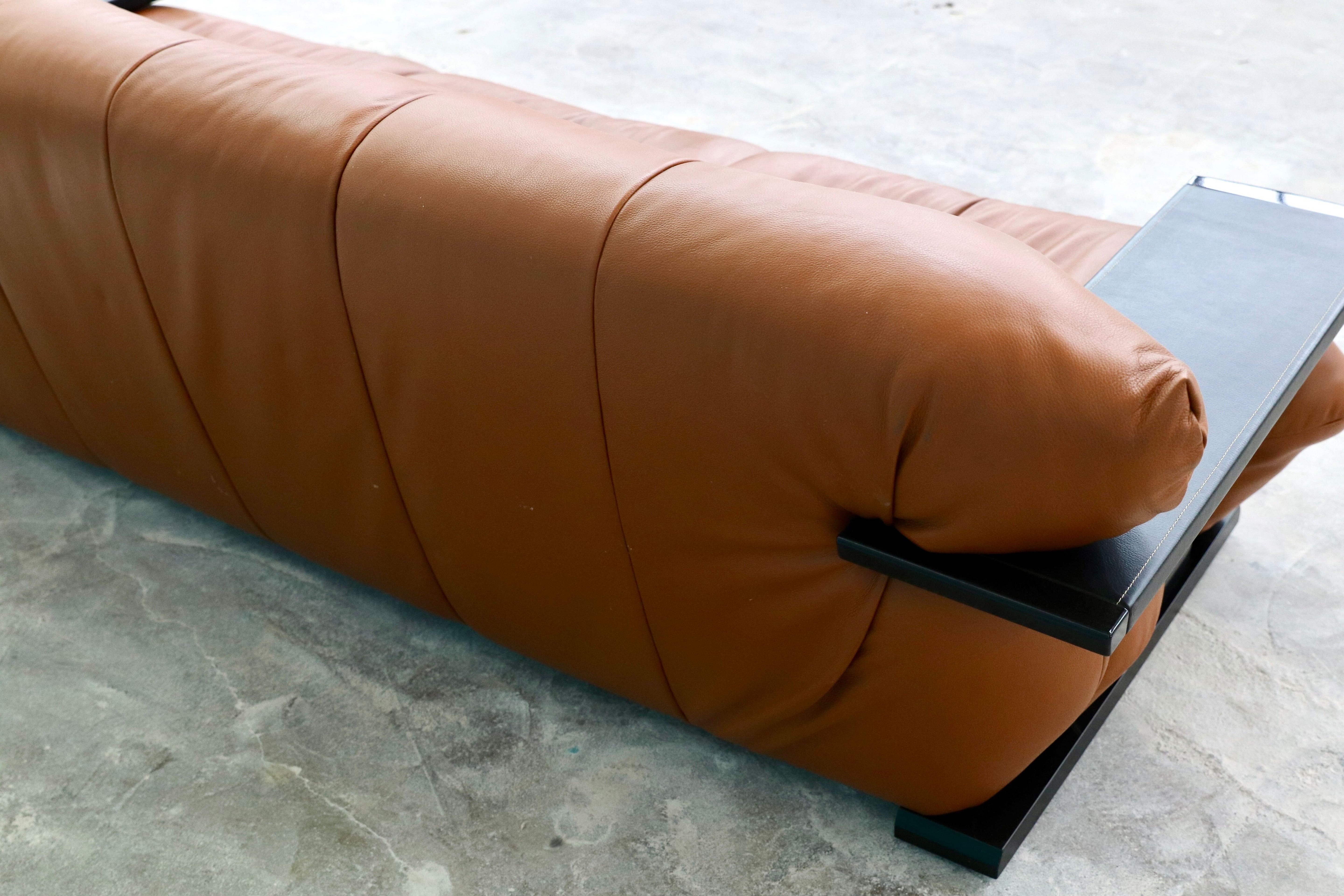 GMHN112A○モリシゲ / MORISHIGE G-アーク 3人掛けソファ トリプルソファ ライトブラウン 総革 IDC大塚家具 モダン