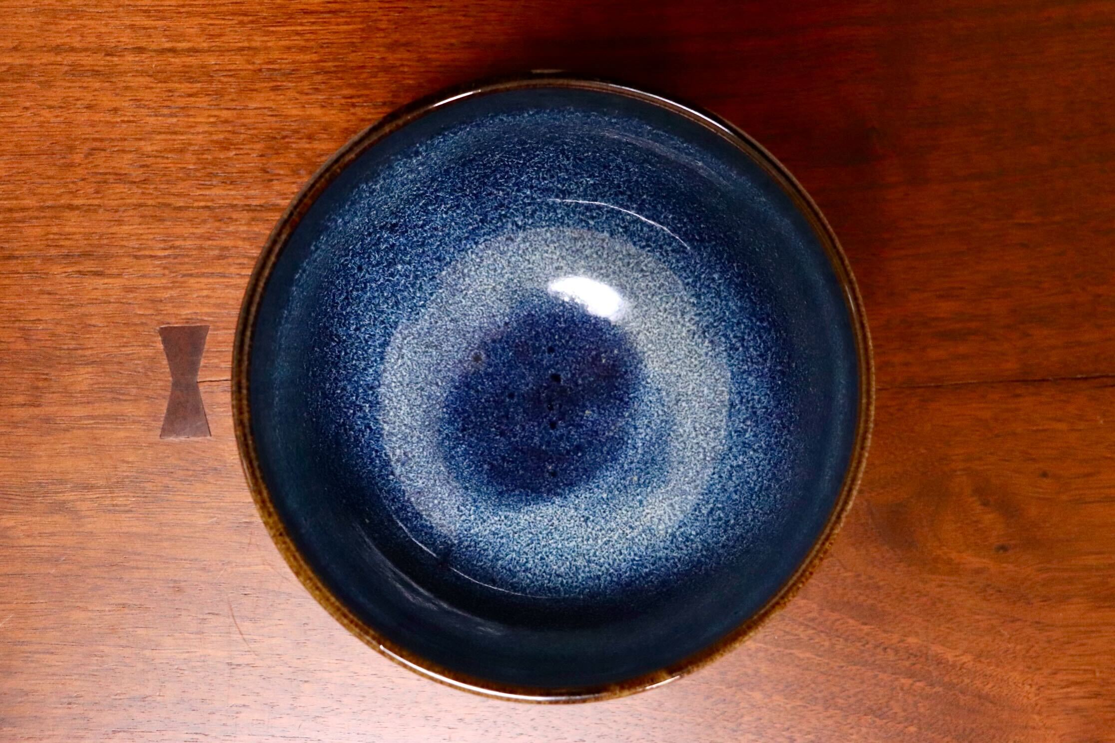 GMIO350B○陶勝窯 丹波焼 黒乳白5.5丼 市野勝 市野勝磯 陶器 工芸品 丹波篠山 未使用