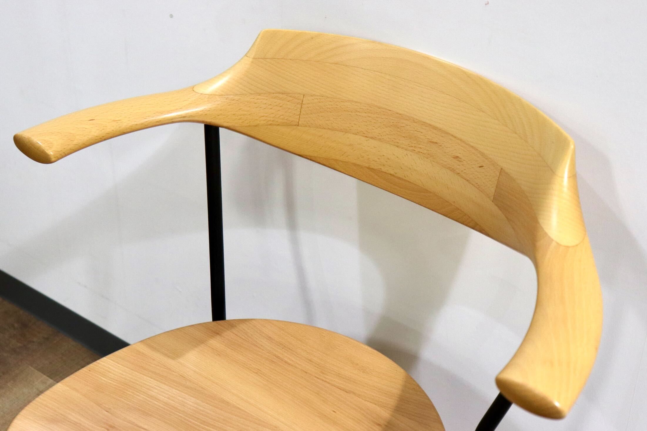 GMHO132C○アトリエ木馬 / ATELIER MOKUBA TRI chair トライチェア アームチェア 椅子 ビーチ無垢材 定価9.7万