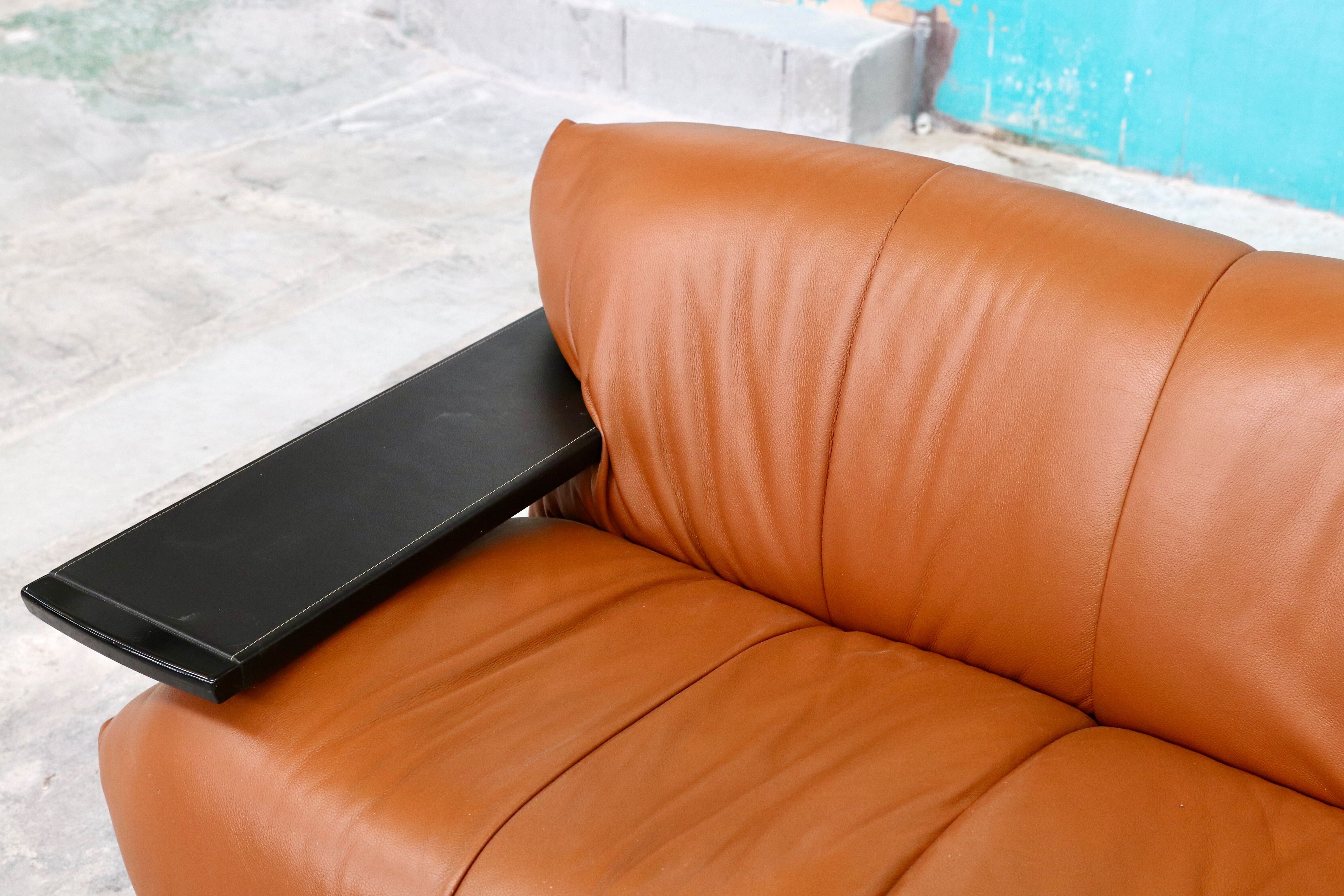 c○モリシゲ / MORISHIGE G-アーク 3人掛けソファ トリプルソファ ライトブラウン 総革 IDC大塚家具 モダン