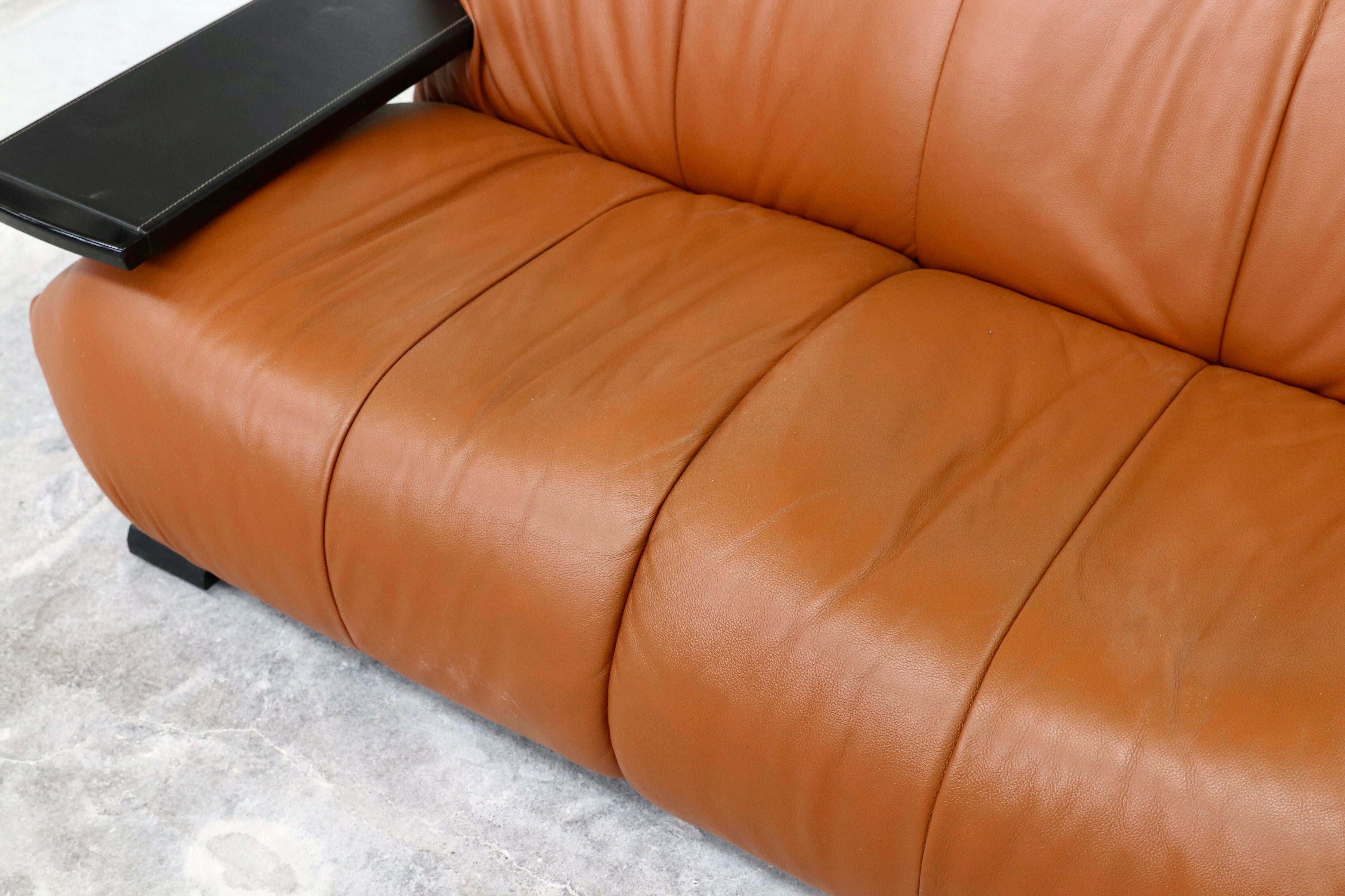 c○モリシゲ / MORISHIGE G-アーク 3人掛けソファ トリプルソファ ライトブラウン 総革 IDC大塚家具 モダン