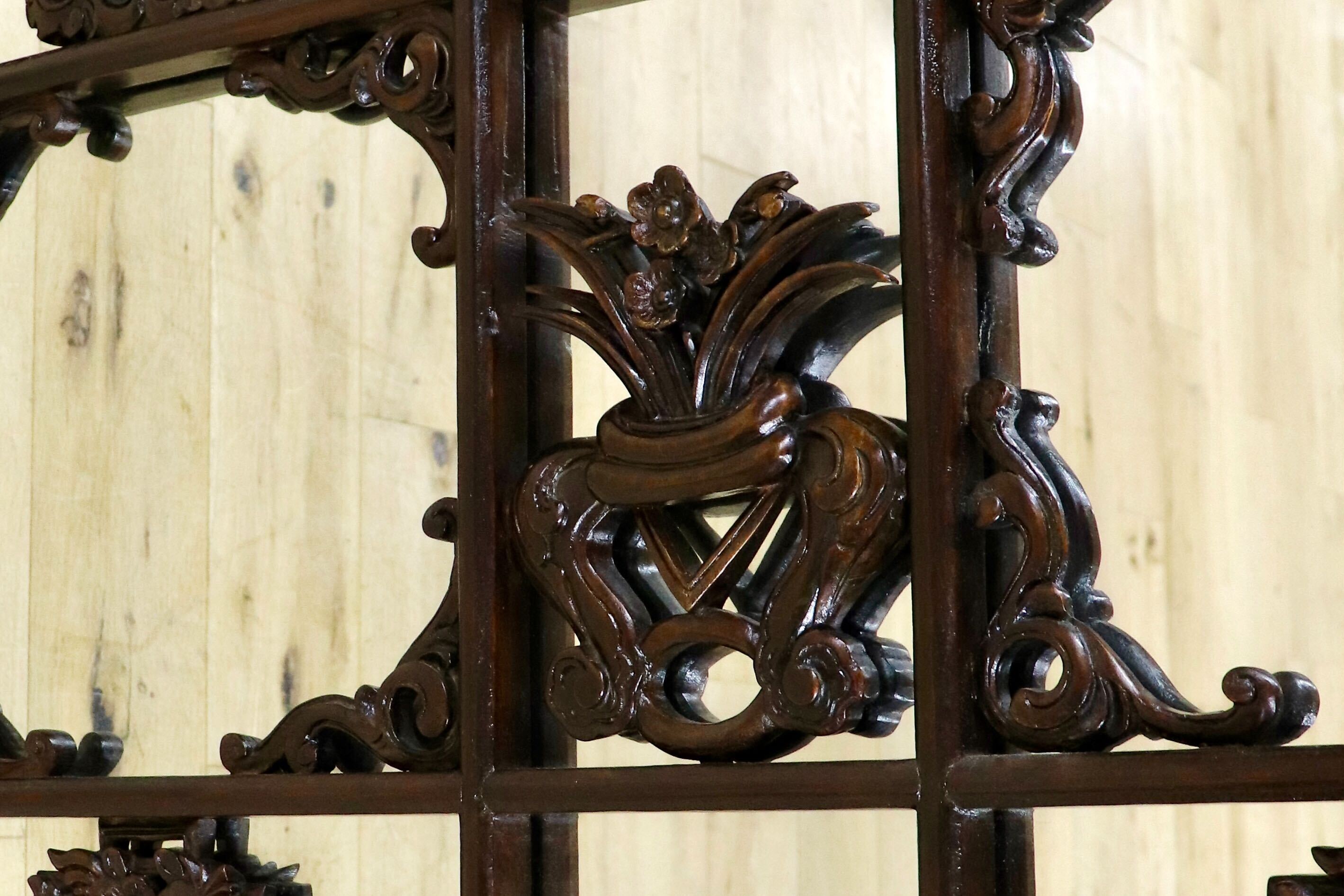 GMHK836G○中国アンティーク ウォールミラー 木製 古材 鏡 壁掛けミラー ヴィンテージ 古道具 古美術 インテリア