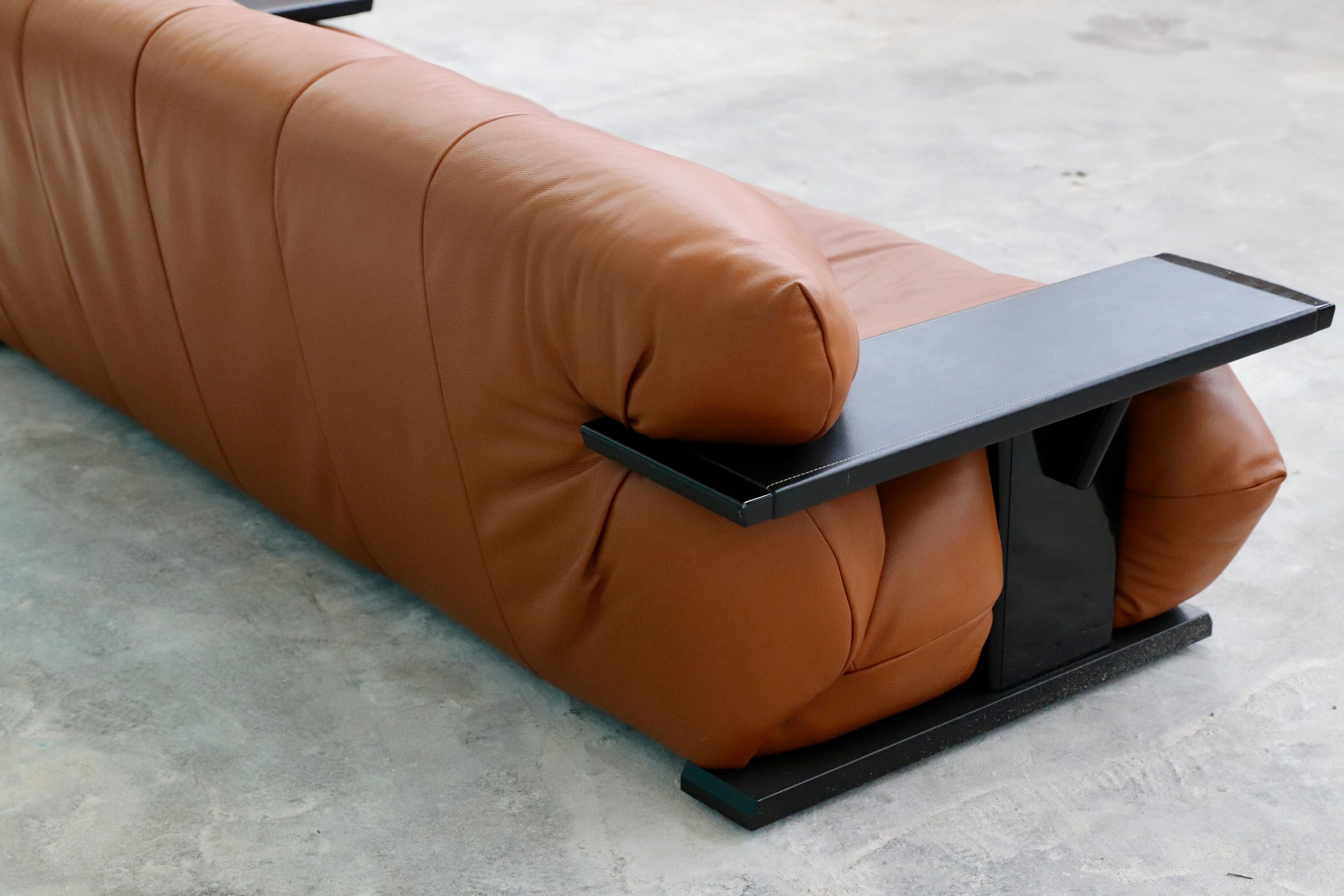 c○モリシゲ / MORISHIGE G-アーク 3人掛けソファ トリプルソファ ライトブラウン 総革 IDC大塚家具 モダン