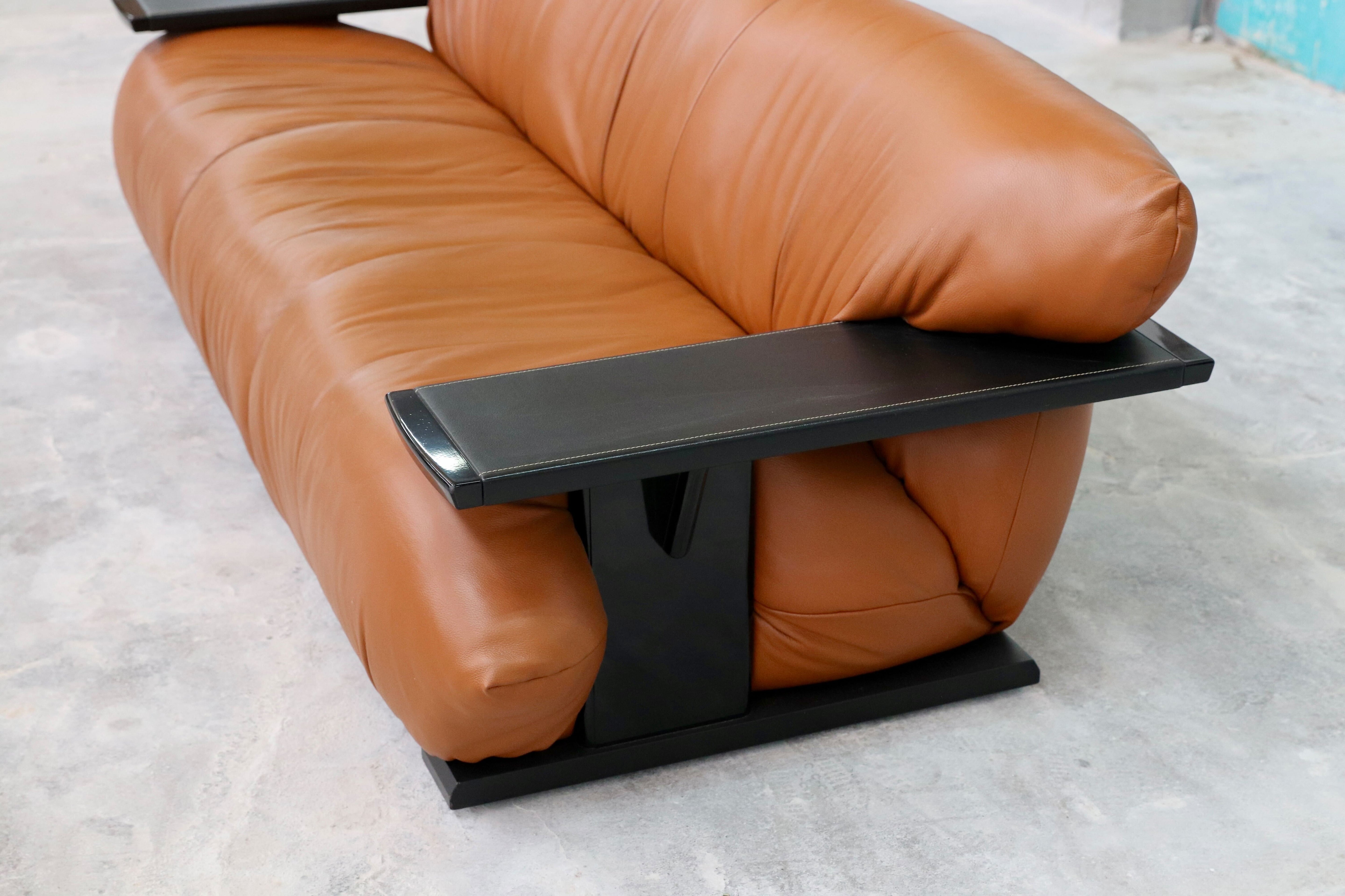 c○モリシゲ / MORISHIGE G-アーク 3人掛けソファ トリプルソファ ライトブラウン 総革 IDC大塚家具 モダン