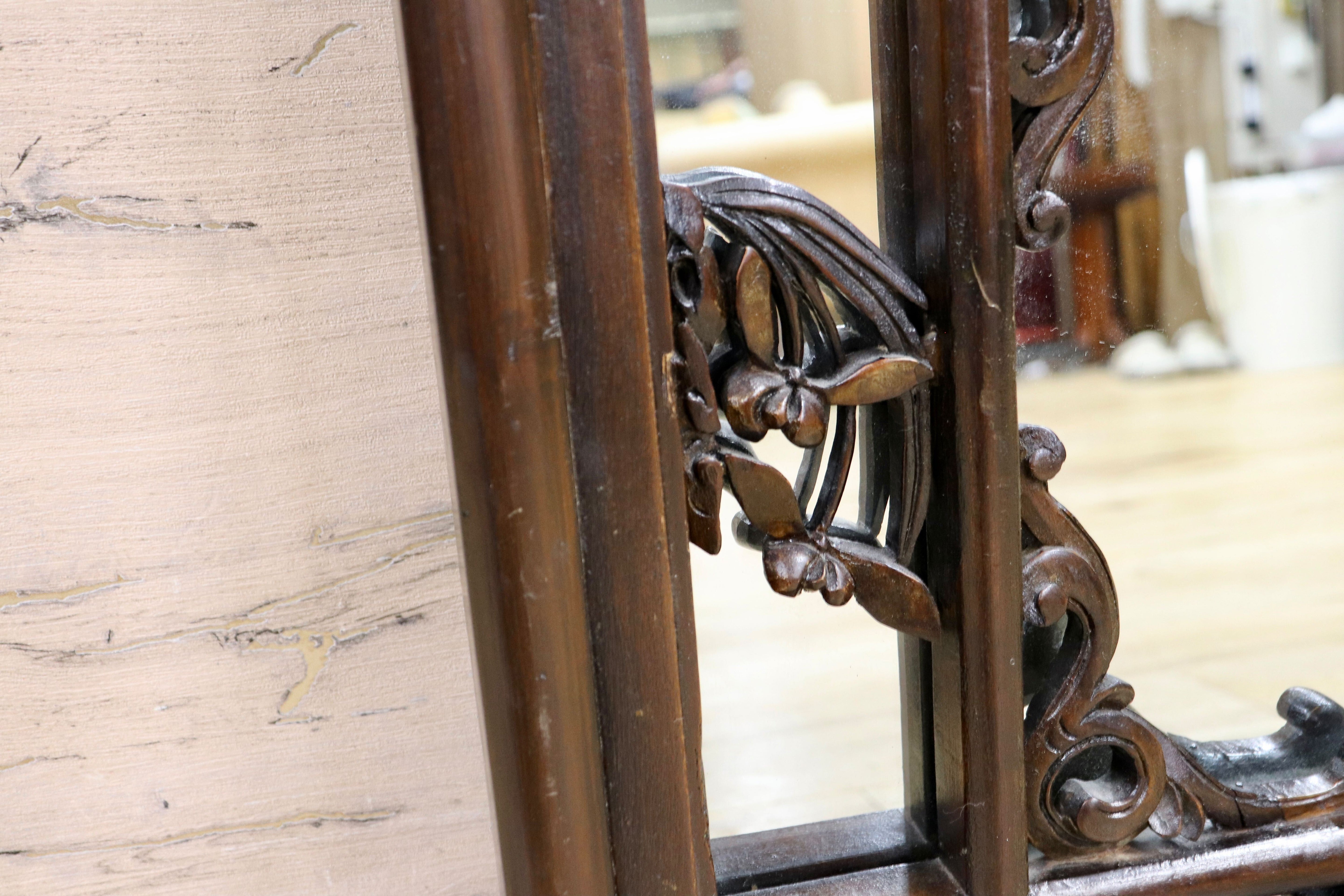 GMHK836G○中国アンティーク ウォールミラー 木製 古材 鏡 壁掛けミラー ヴィンテージ 古道具 古美術 インテリア