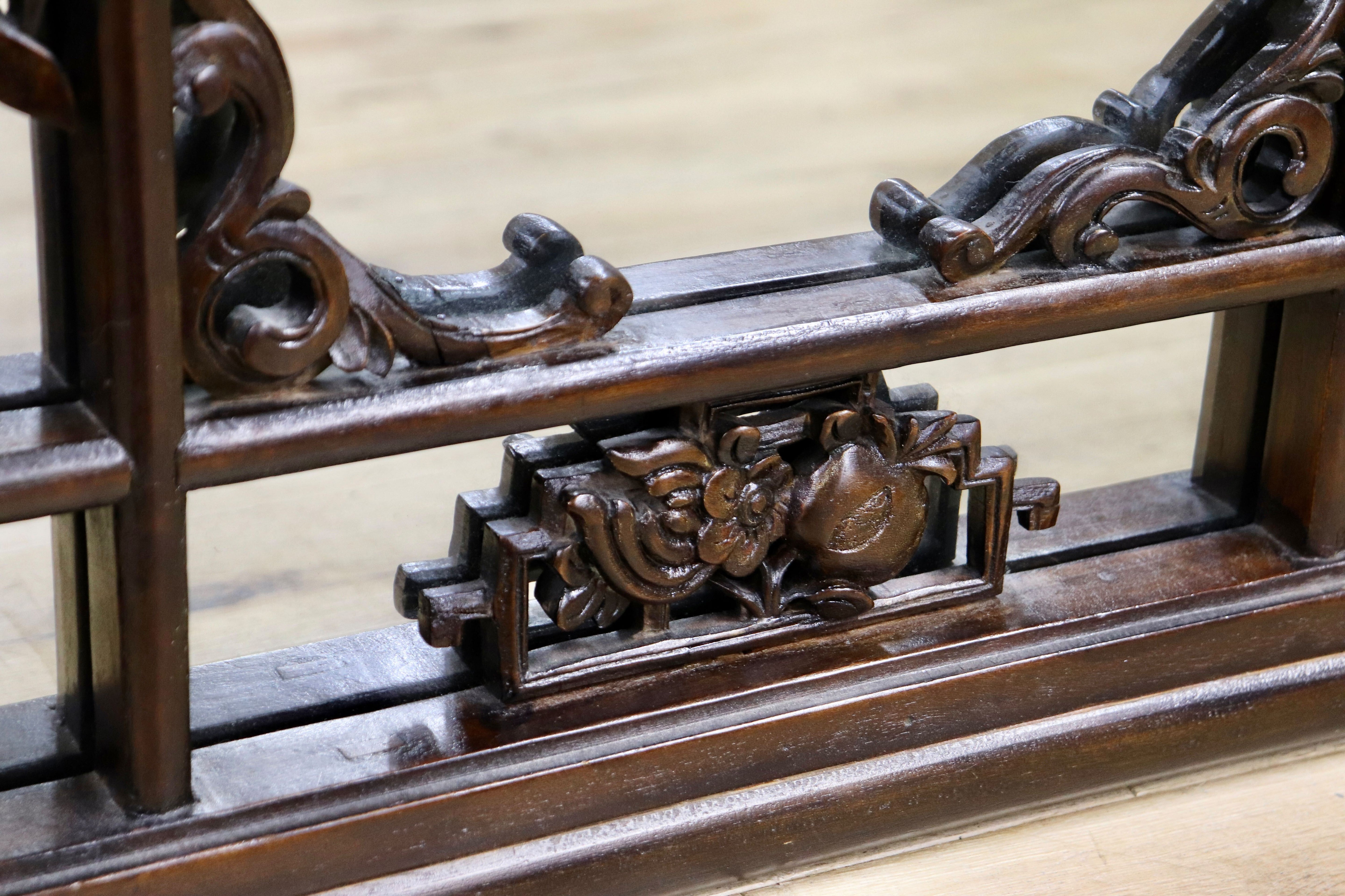 GMHK836G○中国アンティーク ウォールミラー 木製 古材 鏡 壁掛けミラー ヴィンテージ 古道具 古美術 インテリア