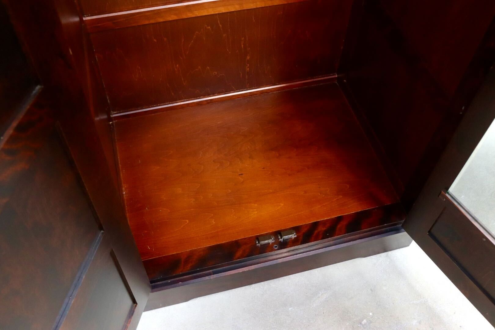 GMHK848○北海道民芸家具 ワードローブ クローゼット 洋服タンス キャビネット 樺材 無垢 和家具 和モダン 古民家 レトロ 定価約18万