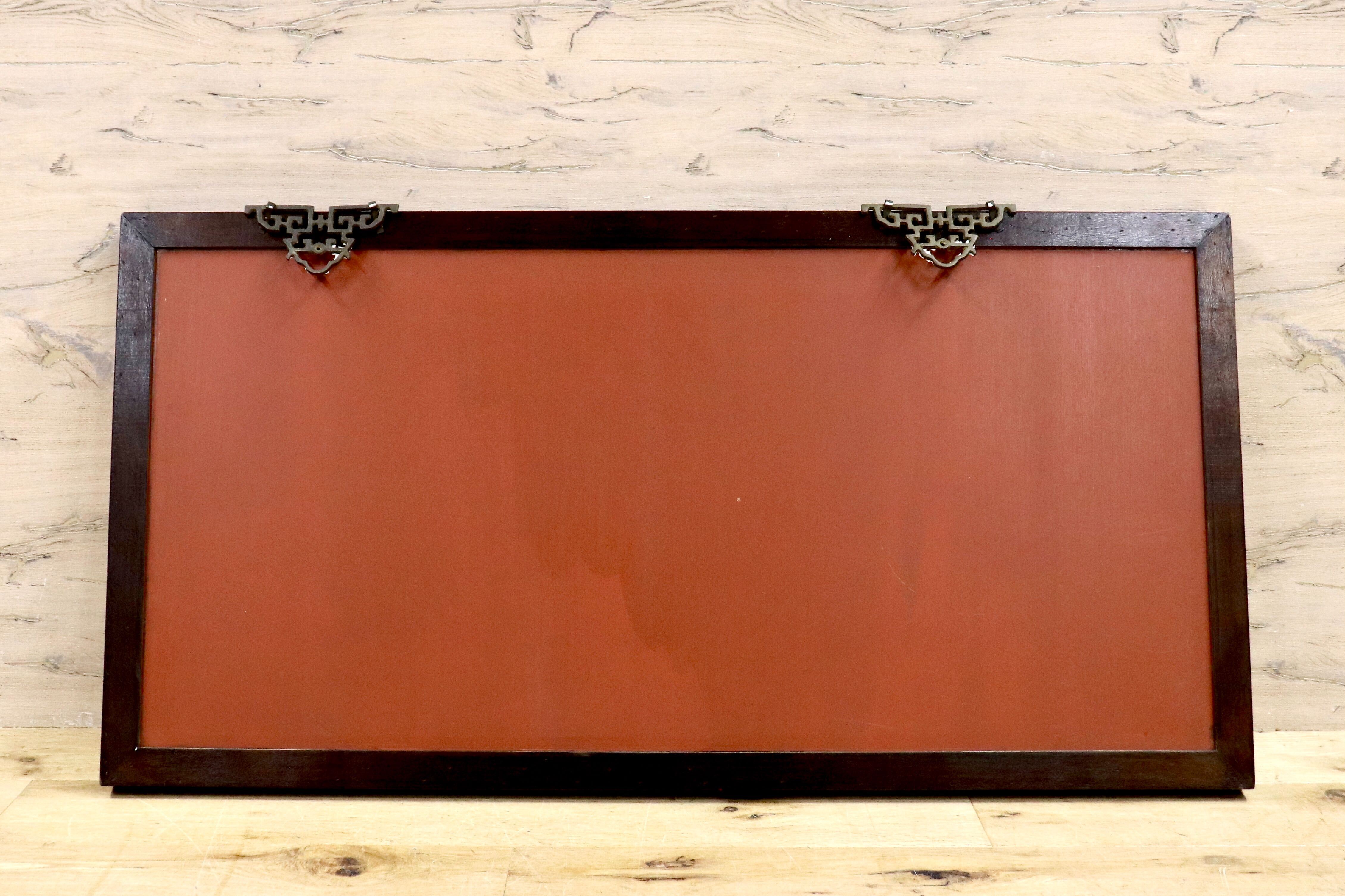 GMHK836G○中国アンティーク ウォールミラー 木製 古材 鏡 壁掛けミラー ヴィンテージ 古道具 古美術 インテリア