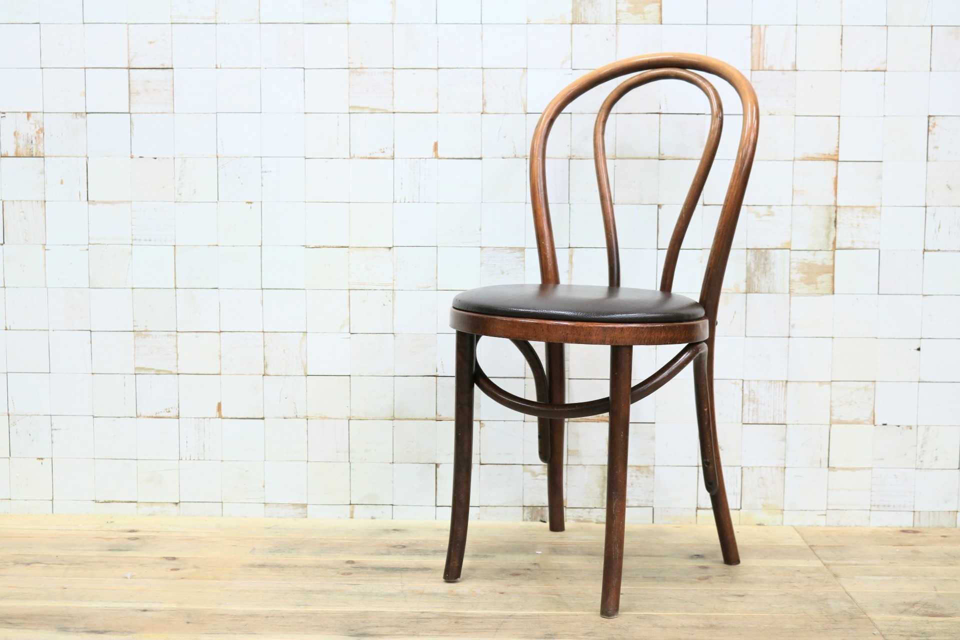 GMIH421K○maruni / マルニ オールド ヴィンテージ ベントウッドチェア ルーマニア製 曲木 アンティーク 合皮 ブナ材 稀少