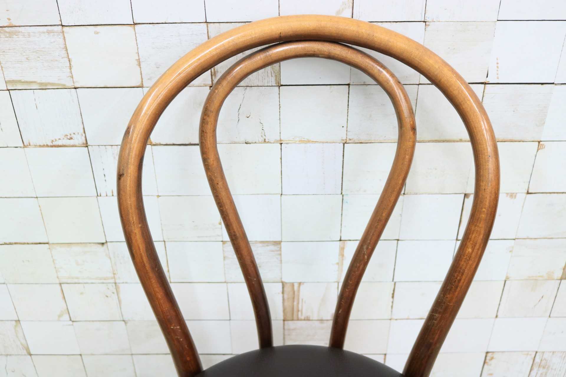 GMIH421K○maruni / マルニ オールド ヴィンテージ ベントウッドチェア ルーマニア製 曲木 アンティーク 合皮 ブナ材 稀少