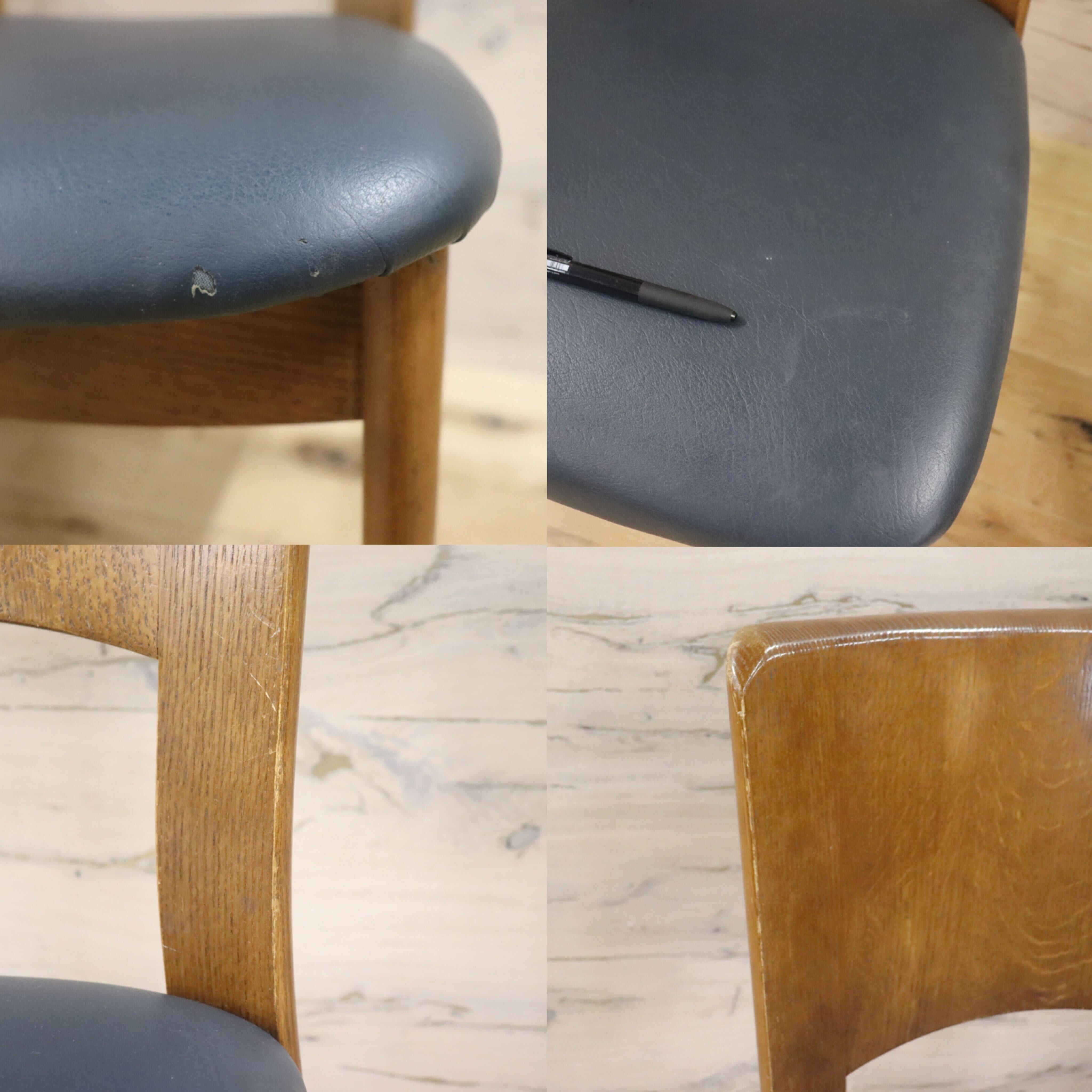 GMGH48A○シラカワ / shirakawa ダイニングチェア アームレスチェア 椅子 飛騨の家具 合皮 和モダン ブルー 2脚セット