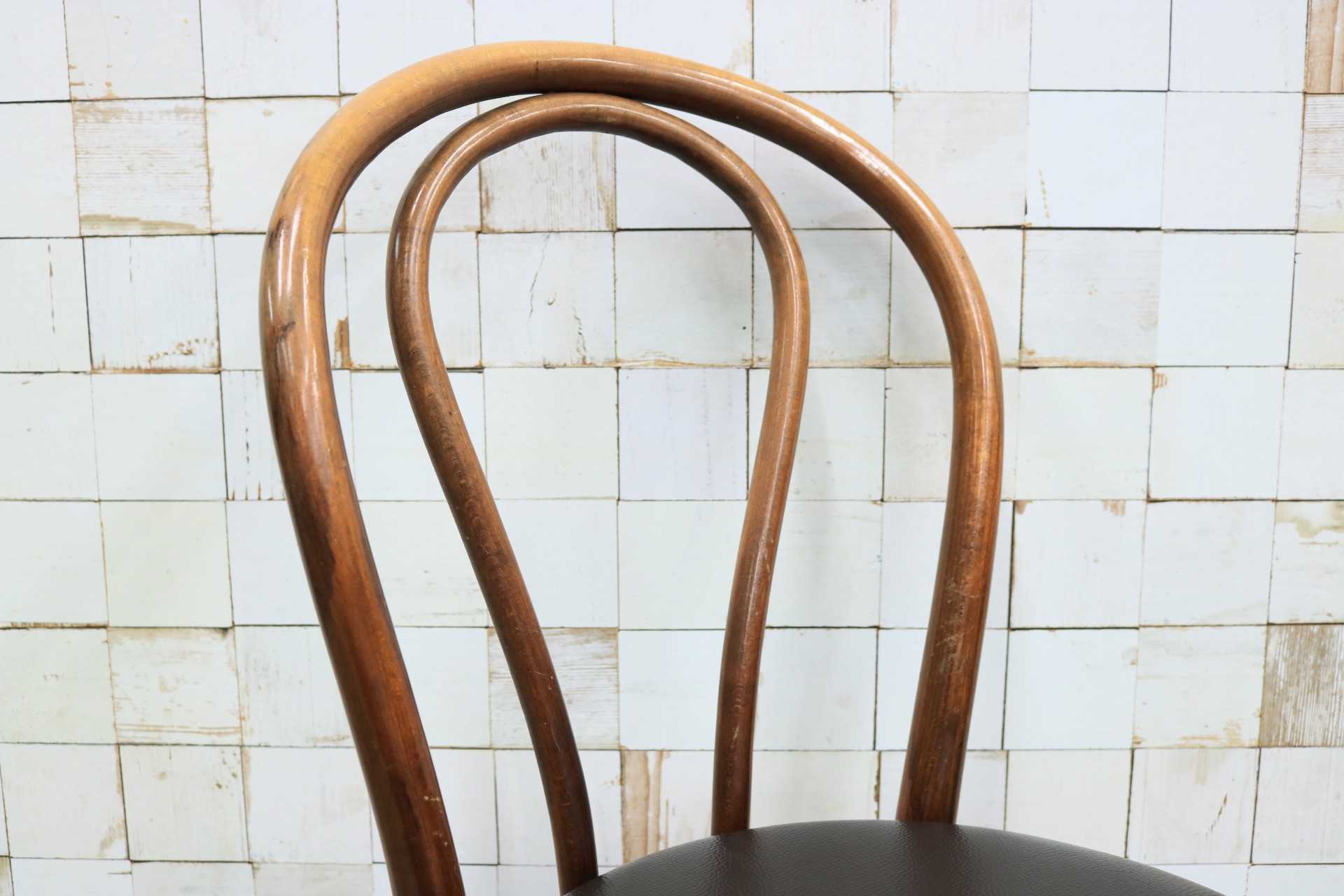 GMIH421K○maruni / マルニ オールド ヴィンテージ ベントウッドチェア ルーマニア製 曲木 アンティーク 合皮 ブナ材 稀少