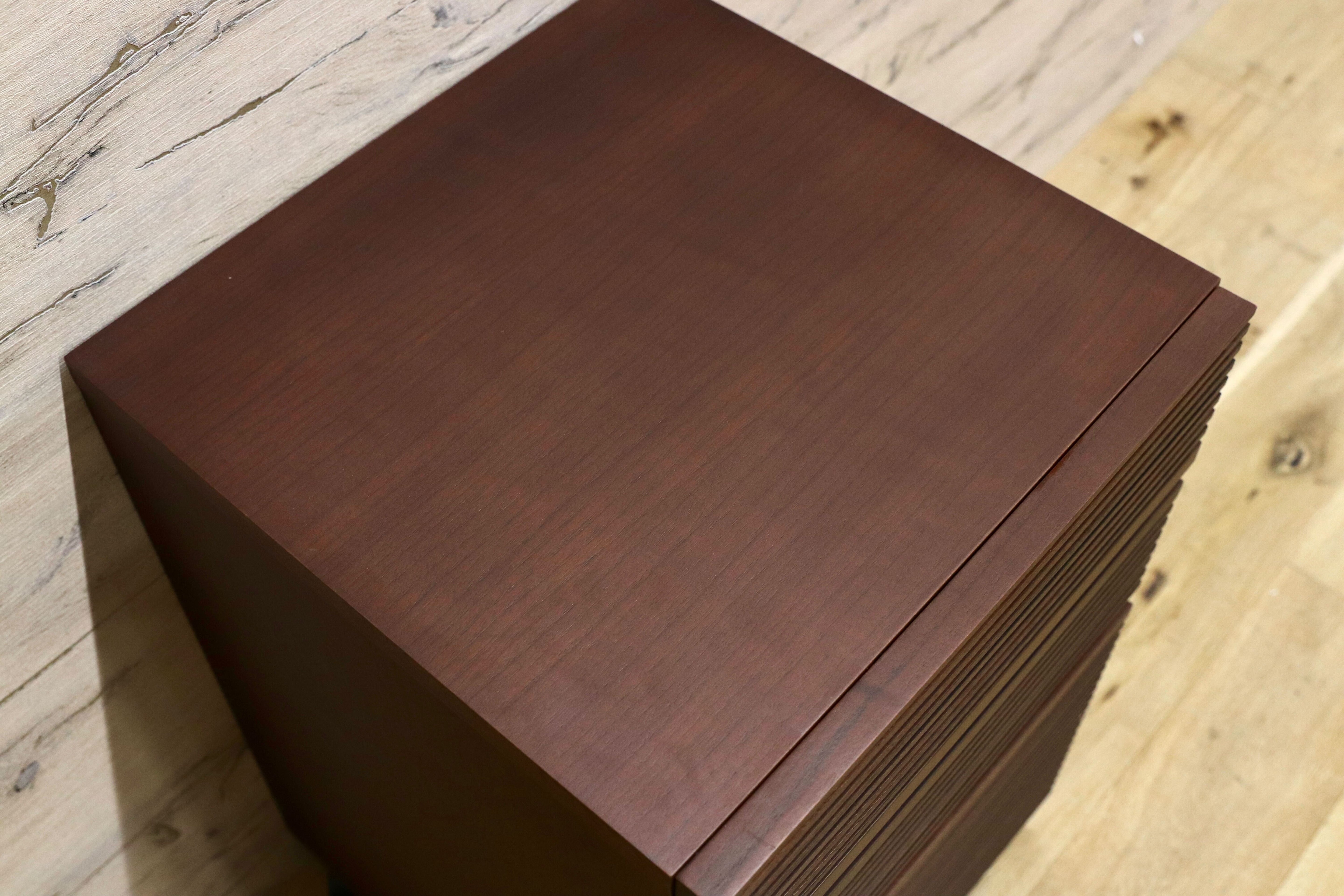 GMFN311○静岡家具 MKマエダ デスクワゴン 袖机 デスクキャビネット ダークブラウン スタイリッシュ モダン