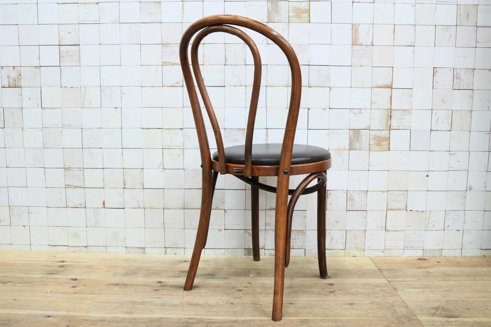 GMIH421K○maruni / マルニ オールド ヴィンテージ ベントウッドチェア ルーマニア製 曲木 アンティーク 合皮 ブナ材 稀少