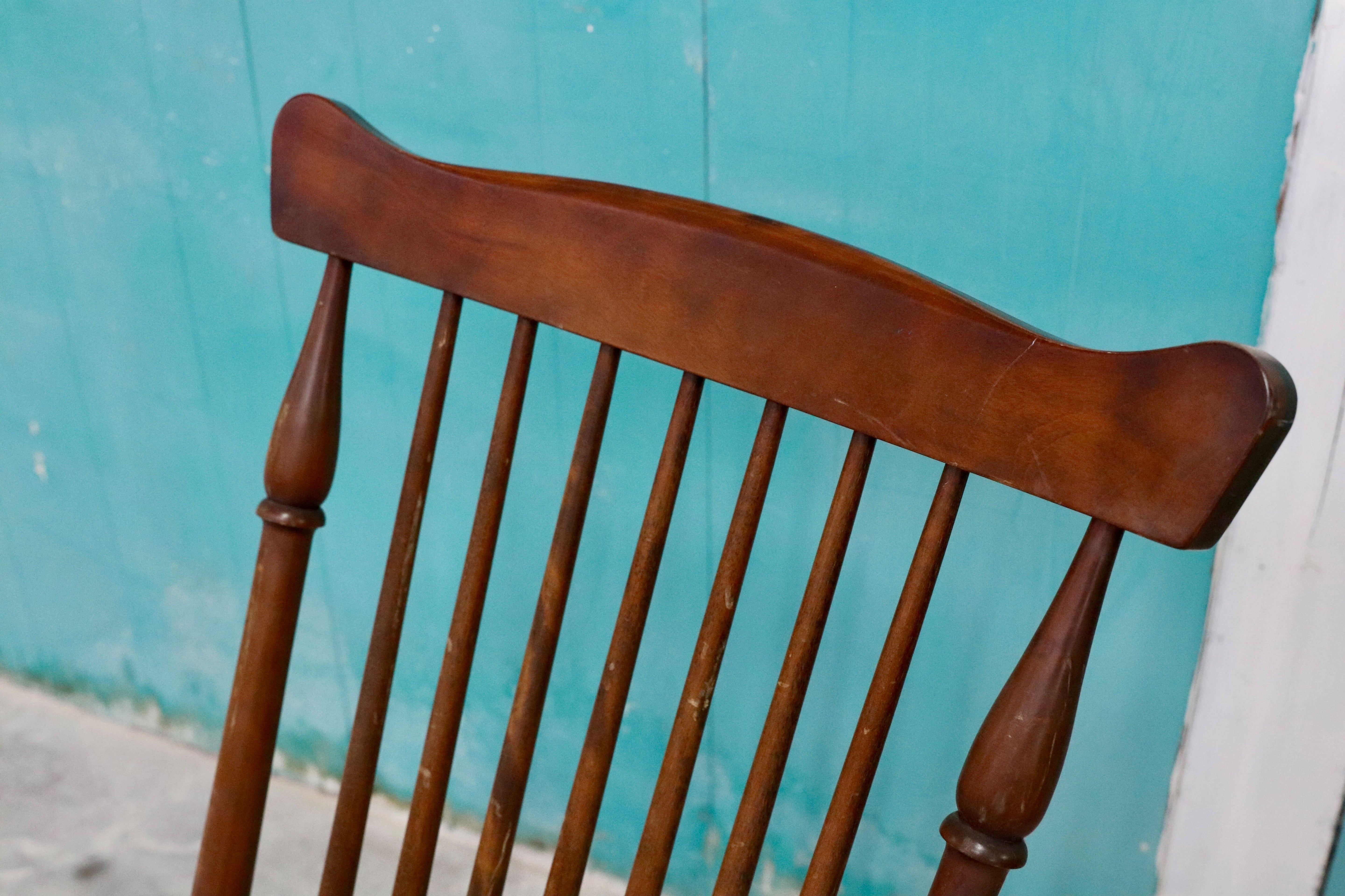 GMHK399○九州民芸家具 ロッキングチェア 揺り椅子 ミズメザクラ レトロ アンティーク 和家具 和モダン 民藝 検)北海道民芸 松本民芸家具