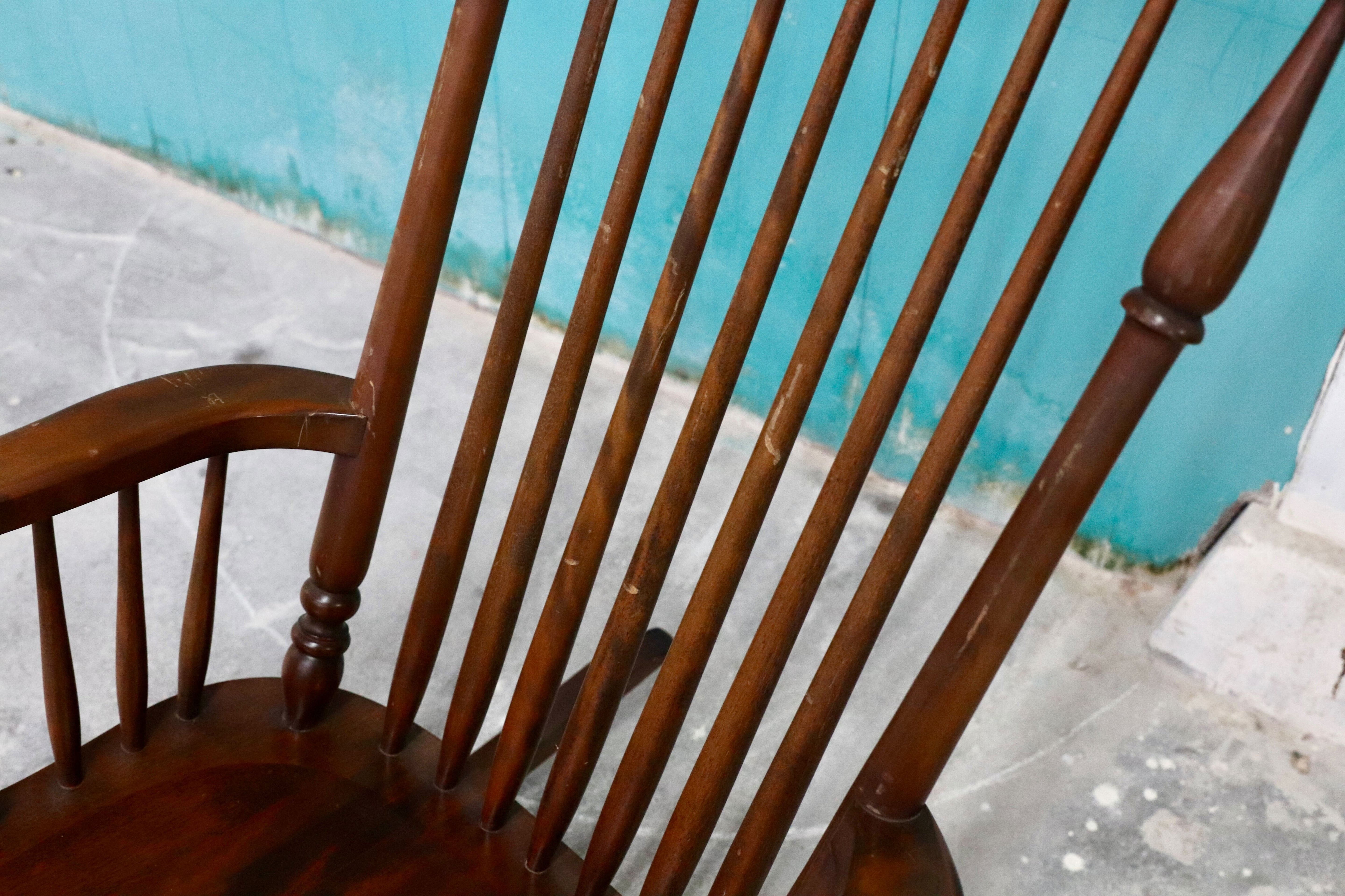 GMHK399○九州民芸家具 ロッキングチェア 揺り椅子 ミズメザクラ レトロ アンティーク 和家具 和モダン 民藝 検)北海道民芸 松本民芸家具