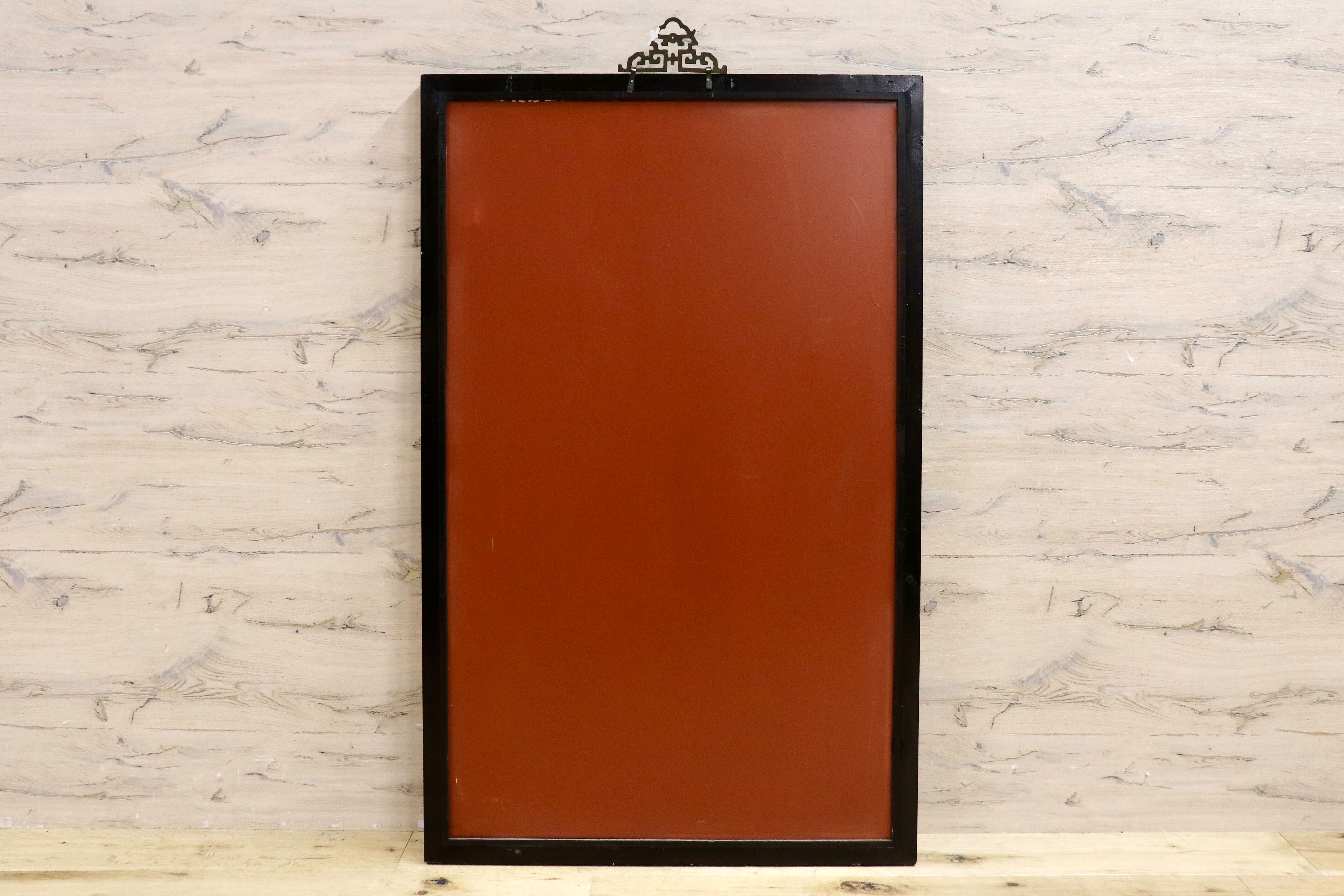 GMHK836H○中国アンティーク ウォールミラー 木製 古材 鏡 壁掛けミラー 建具 ヴィンテージ 古道具 古美術 インテリア 店舗什器