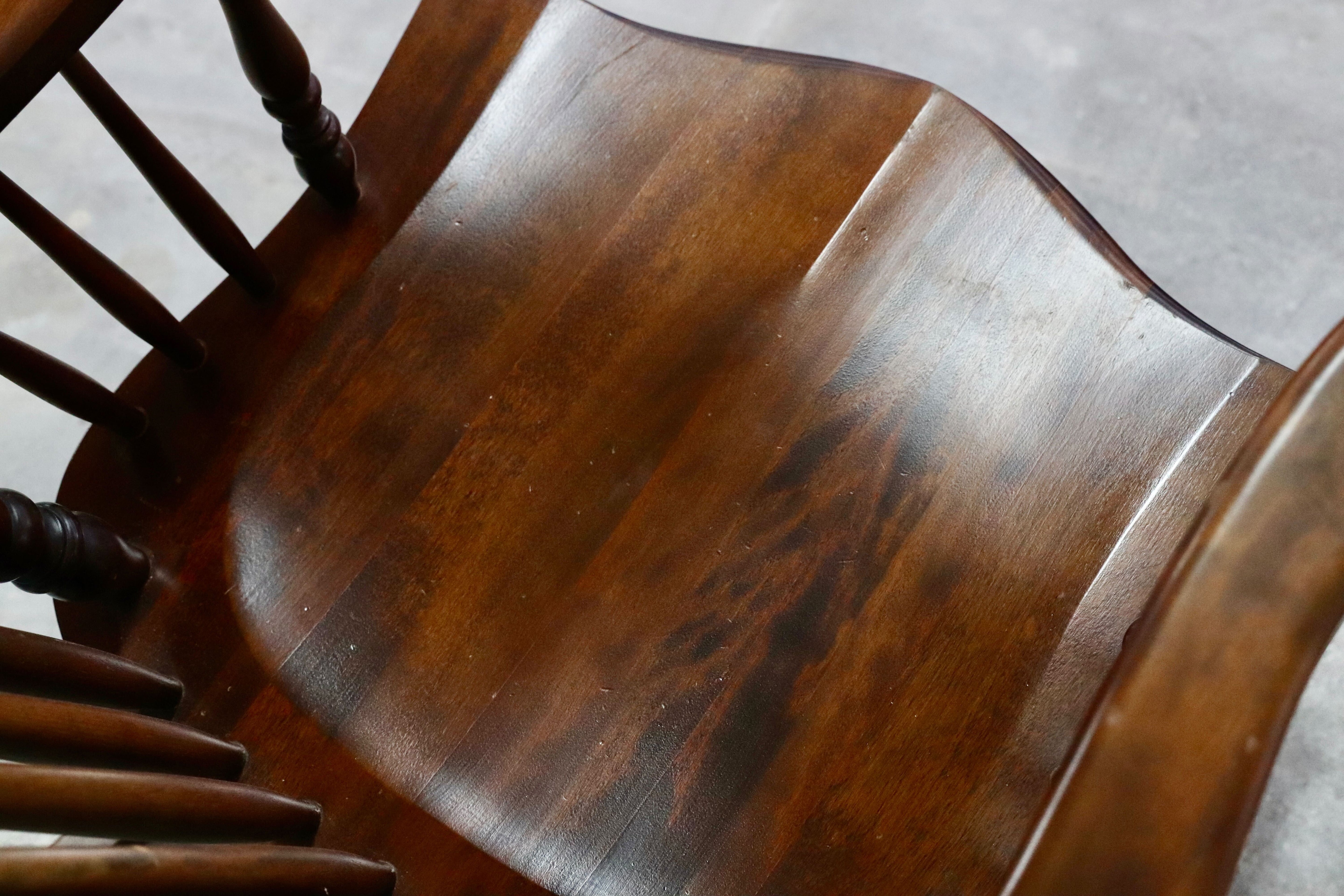 GMHK399○九州民芸家具 ロッキングチェア 揺り椅子 ミズメザクラ レトロ アンティーク 和家具 和モダン 民藝 検)北海道民芸 松本民芸家具