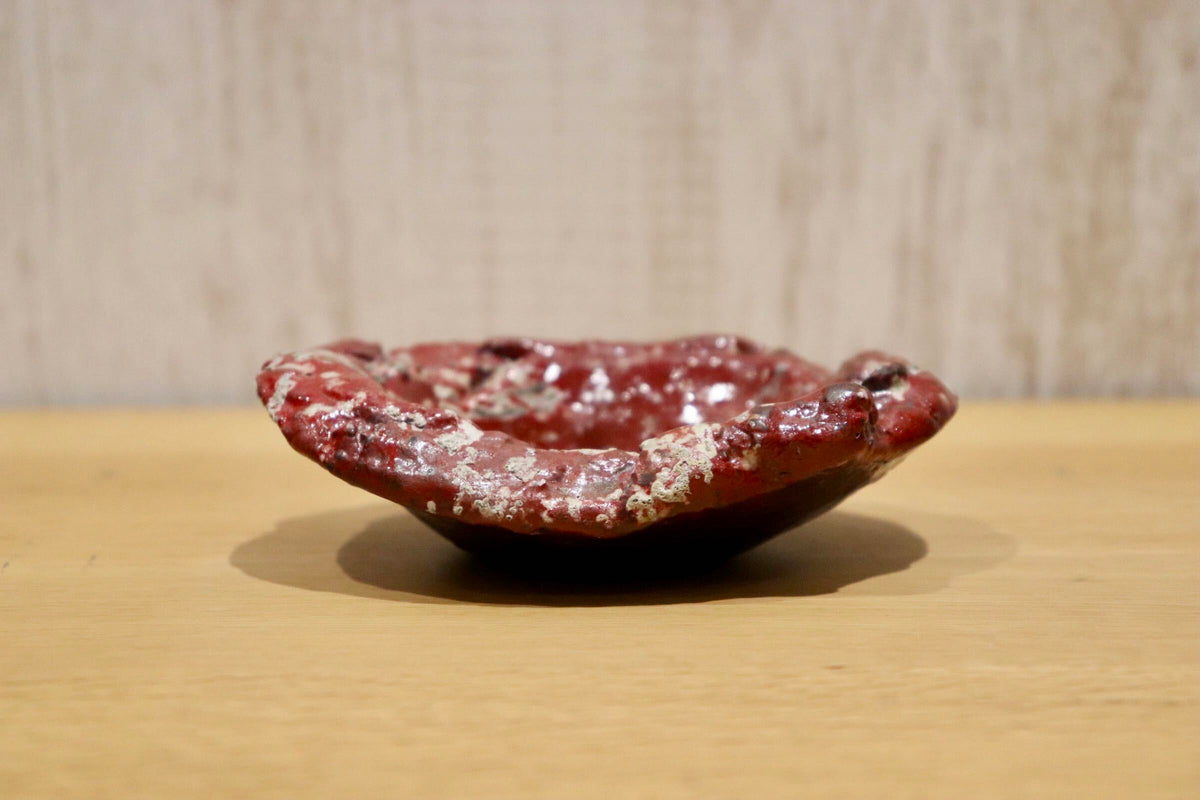 GMIO209B◯丹文窯 丹波焼 赤丹波 陶器 小皿 丸皿 和食器 骨董 伝統工芸 丹波篠山 未使用