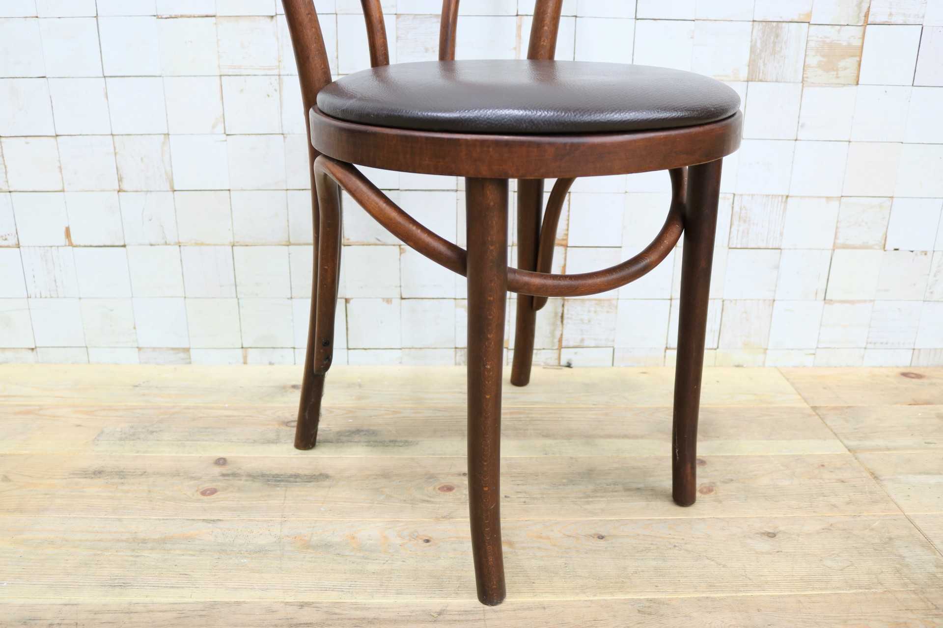 GMIH421L○maruni / マルニ オールド ヴィンテージ ベントウッドチェア ルーマニア製 曲木 アンティーク 合皮 ブナ材 稀少