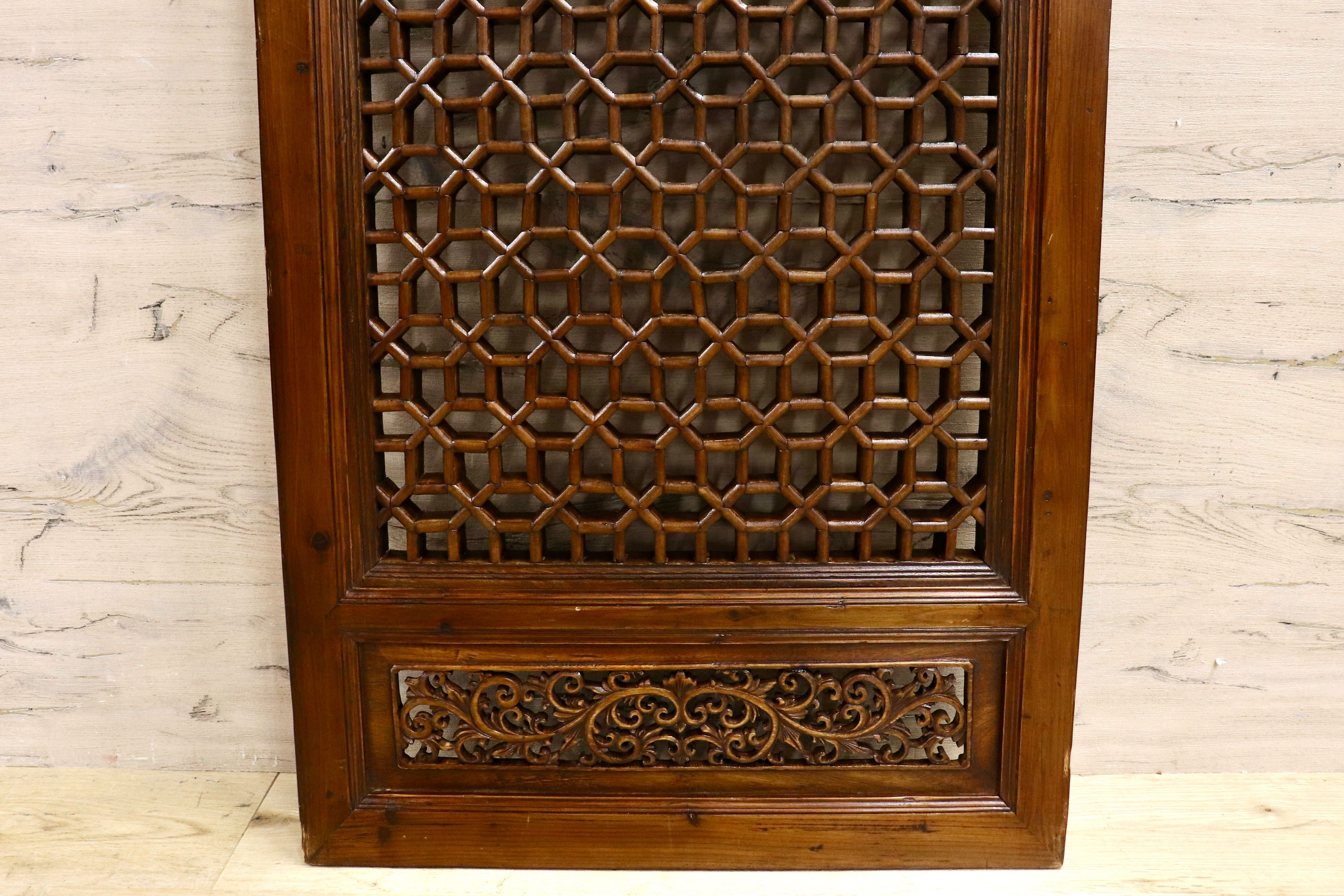 GMHK836I○中国アンティーク 建具 木製 古材 ヴィンテージ 古道具 古美術 インテリア 衝立 彫刻