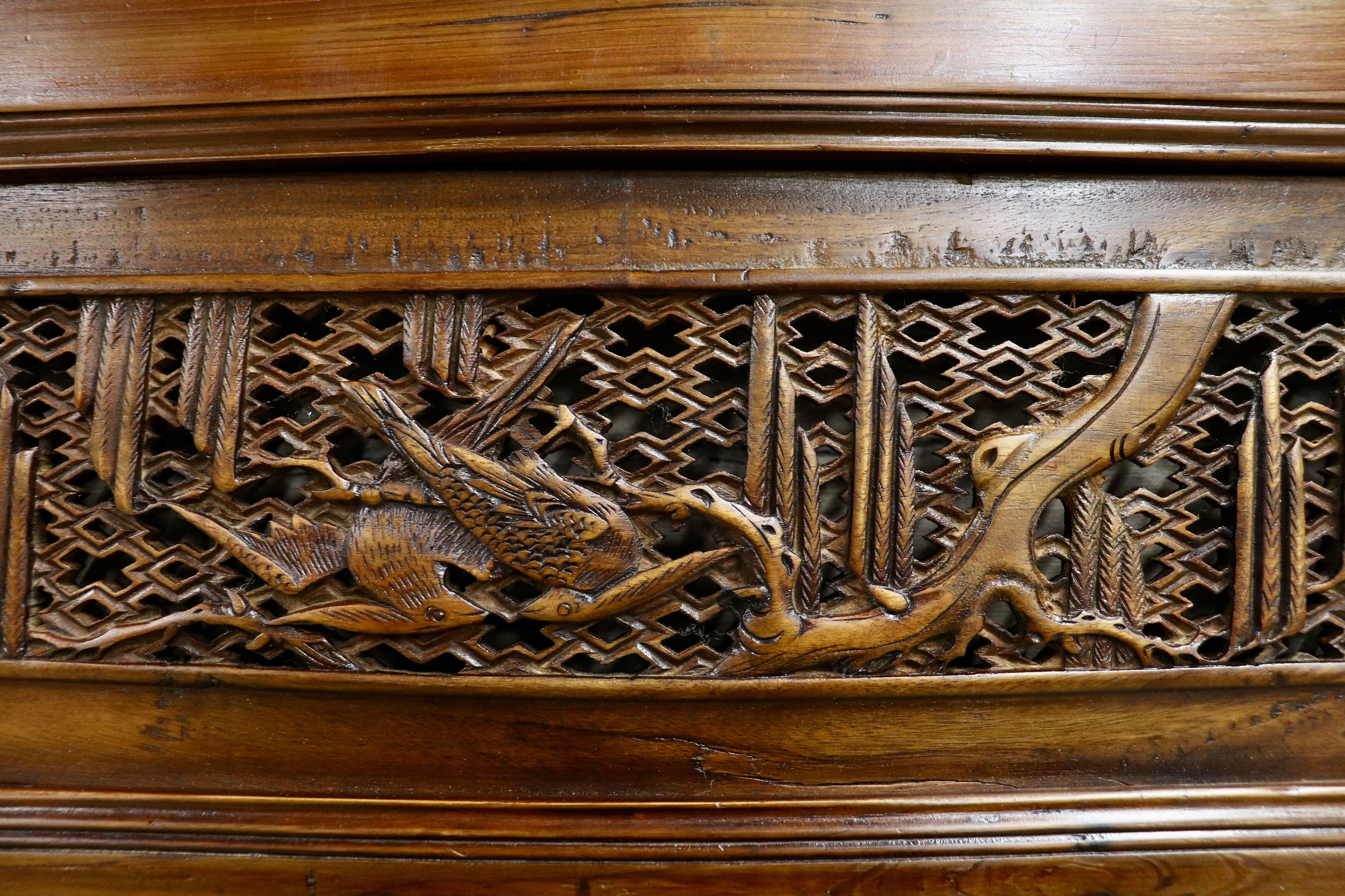 GMHK836I○中国アンティーク 建具 木製 古材 ヴィンテージ 古道具 古美術 インテリア 衝立 彫刻