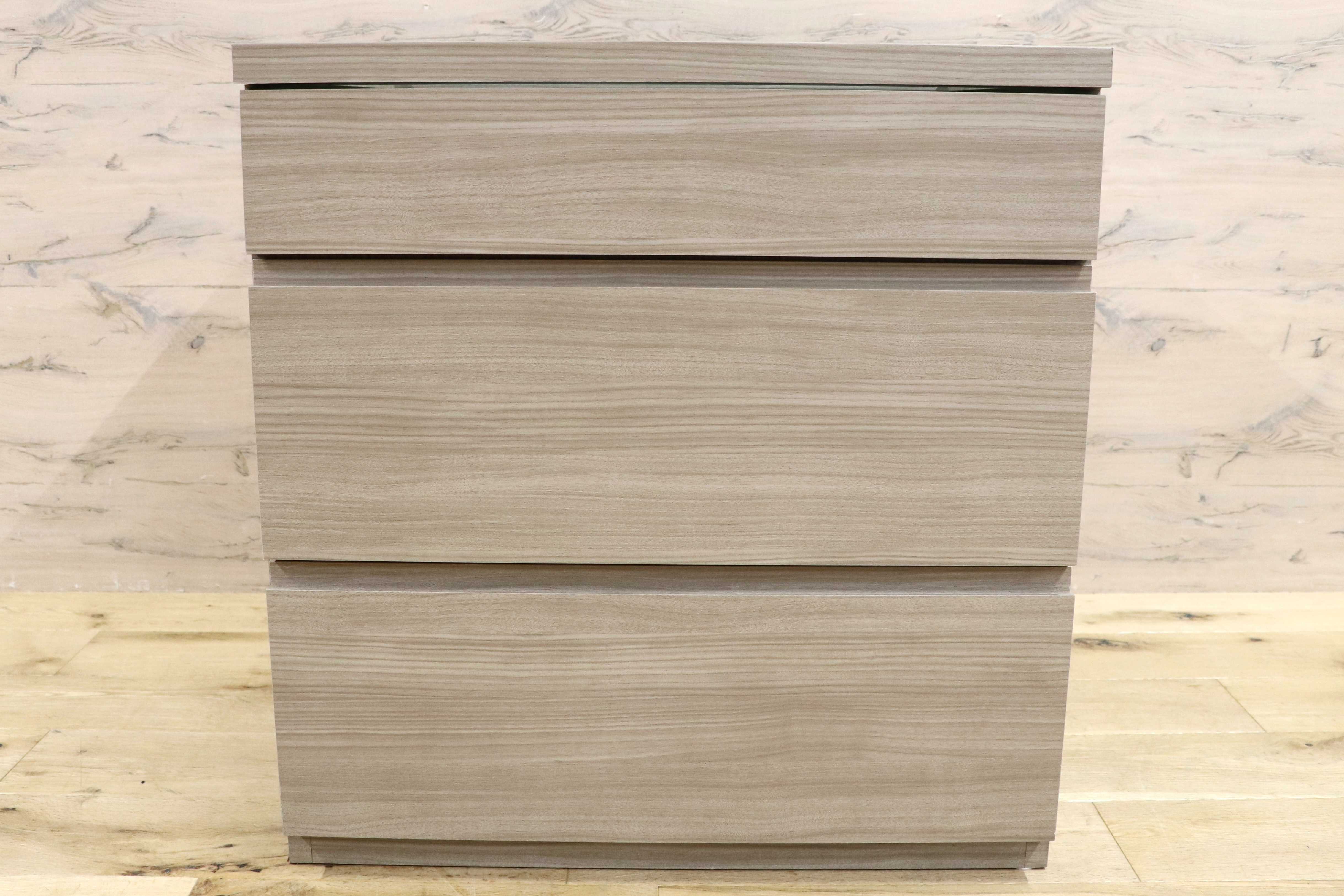 GMIH240○ガラスコレクションケース付き チェスト アクセサリーケース 収納 引き出し 収納タンス ベッドサイドチェスト 展示品