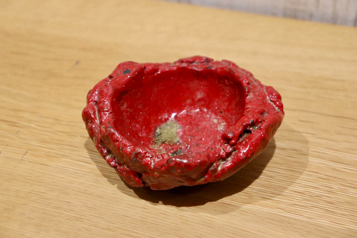 GMIO209A◯丹文窯 丹波焼 赤丹波 陶器 小皿 丸皿 和食器 骨董 伝統工芸 丹波篠山 未使用