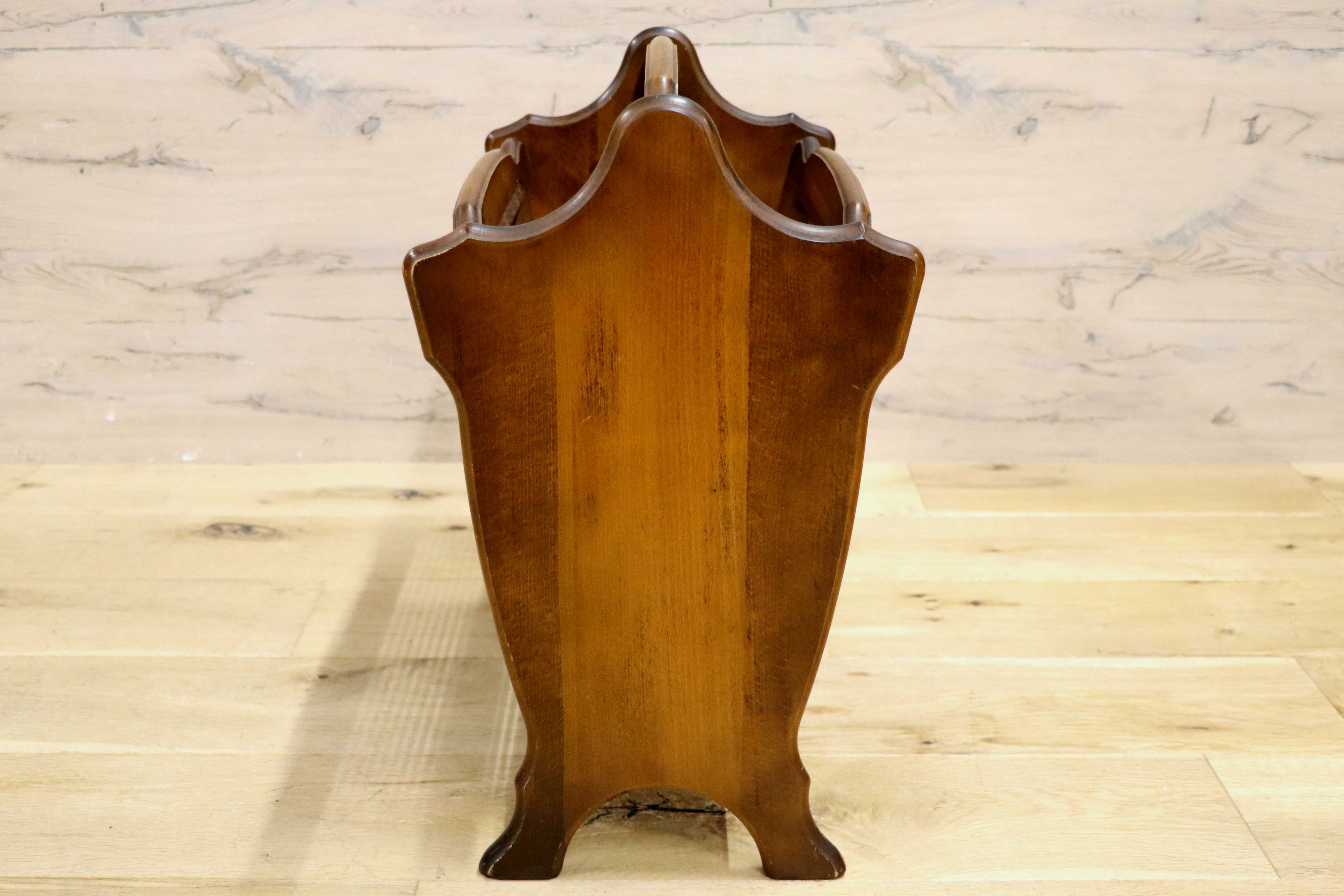 GMIH283○karimoku / カリモク コロニアル マガジンラック ブックスタンド 本棚 棚 シェルフ レトロ アンティーク インテリア スリッパ