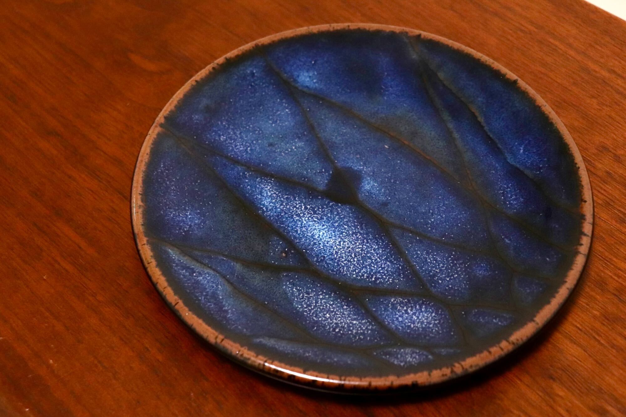 GMIO328A○陶勝窯 丹波焼 網目皿6寸 市野勝 市野勝磯 陶器 工芸品 丹波篠山 未使用