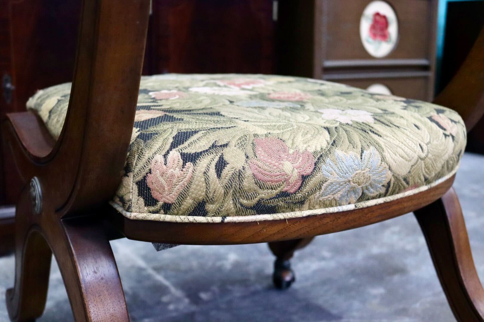 GMIK674F○DREXEL HERITAGE / ドレクセルヘリテイジ エスペラント ダイニングチェア 椅子 キャスター ヴィンテージ クラシック 定価約21万