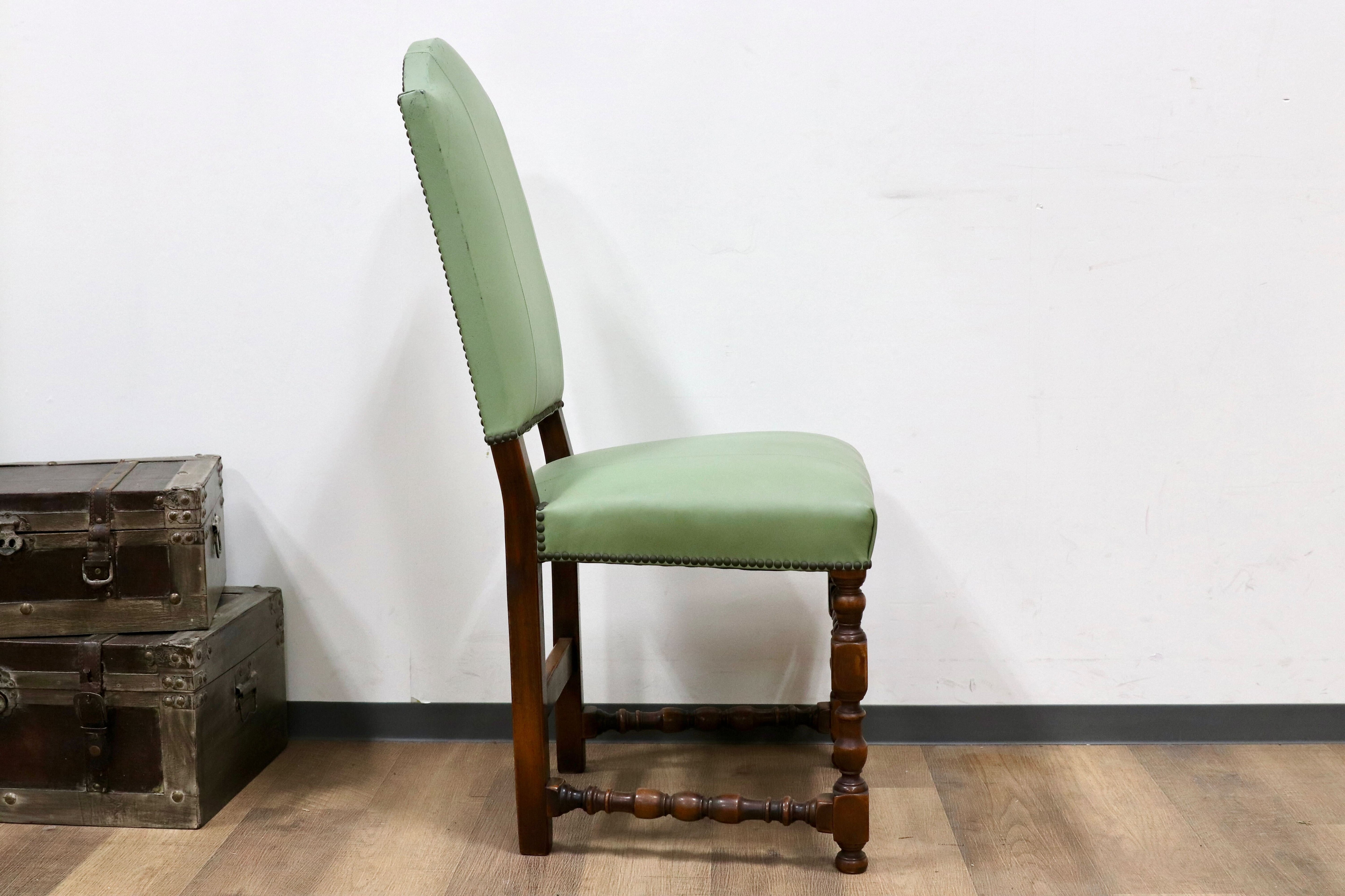 GMGH476A○VARO.S.A. VALENTI / バロッサバレンティ スペイン最高峰 ダイニングチェア 椅子 本革 IDC大塚家具 約19万 稀少 ヴィンテージ