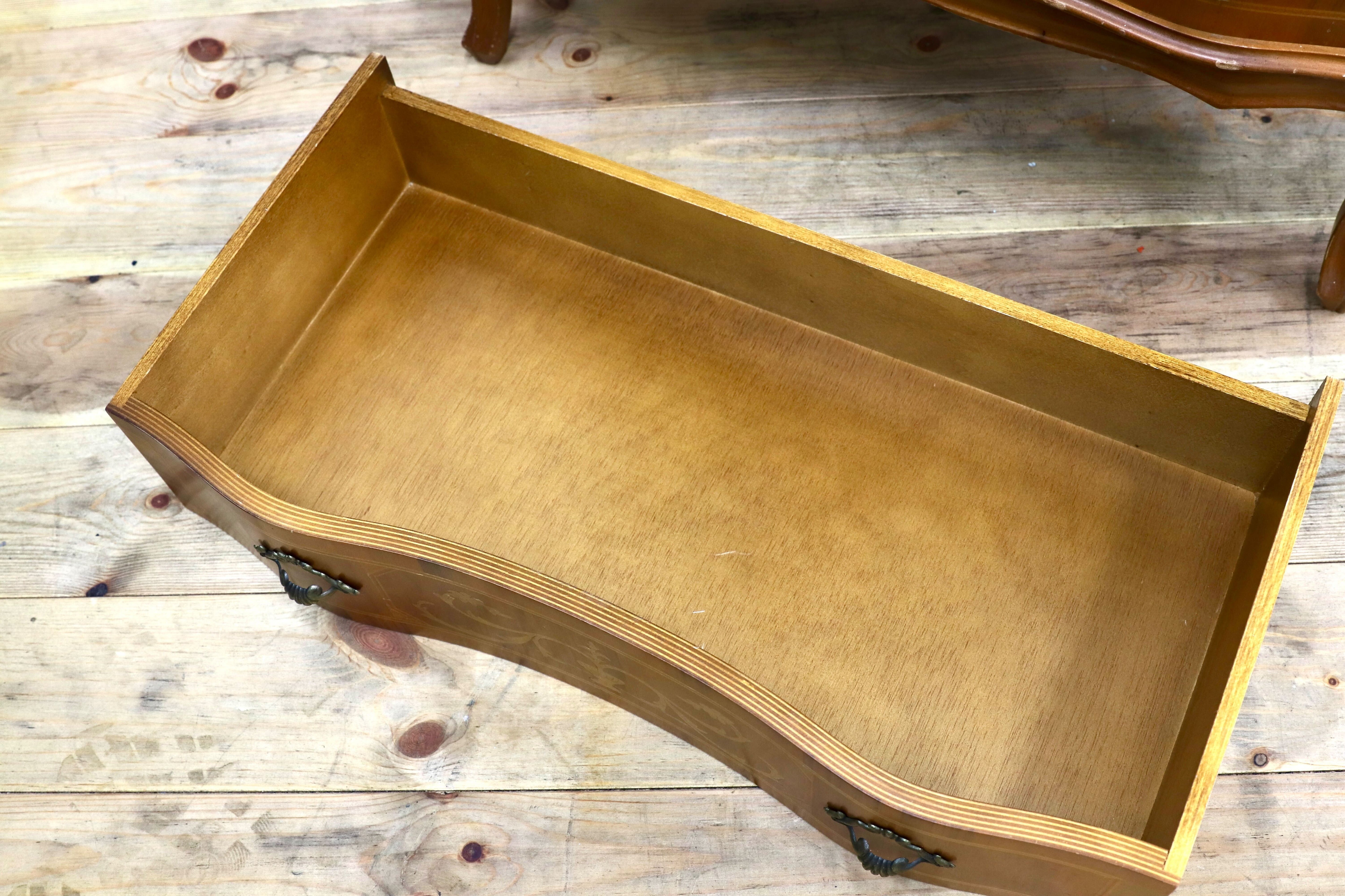 GMIK515○イタリア製 トールチェスト 引出し収納家具 象嵌細工 クラシック アンティーク 家具