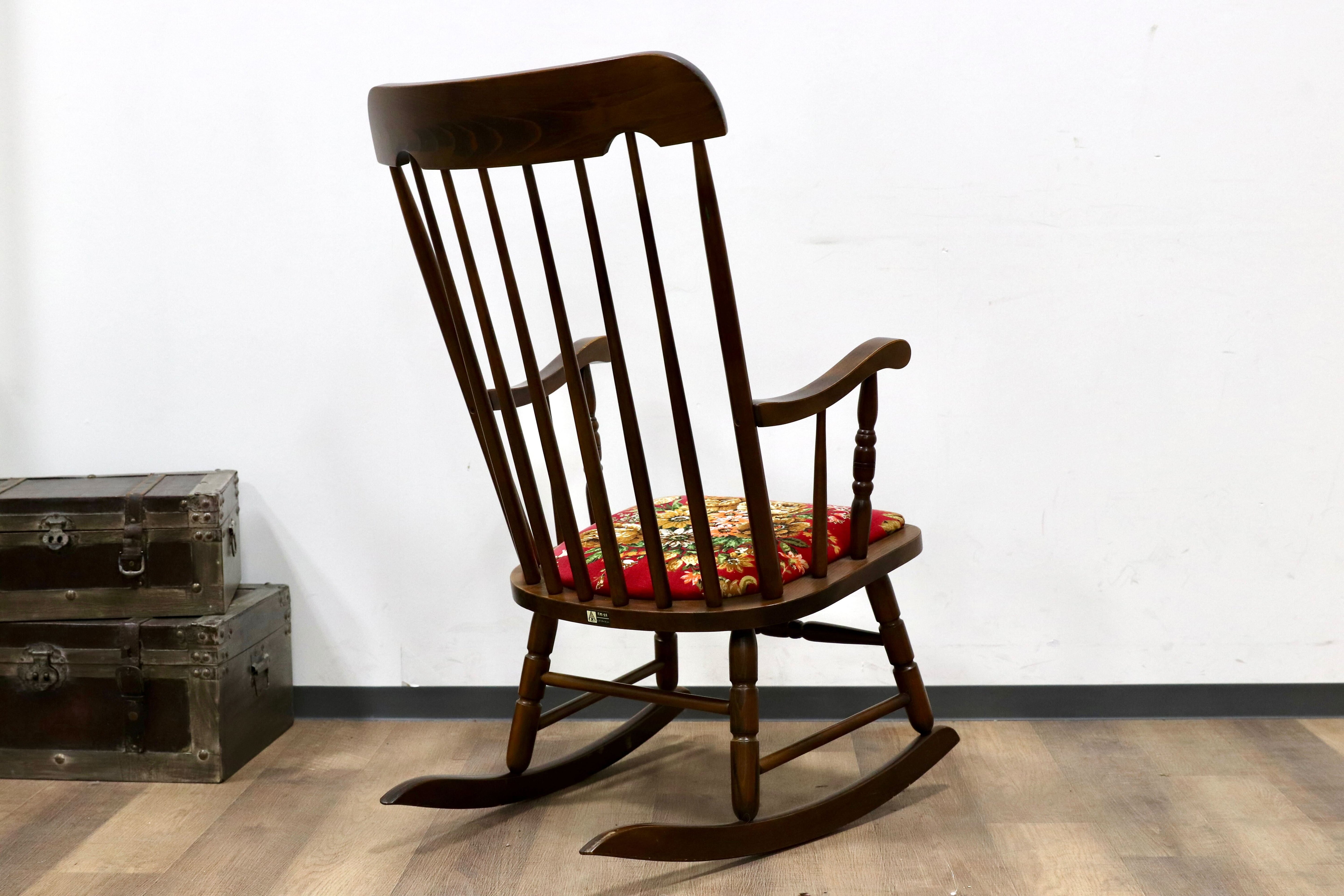 GMGS241○飛騨の家具 ヒダ ダイネット ロッキングチェア 揺り椅子 レトロ アンティーク ヴィンテージ チェア 椅子 安楽椅子