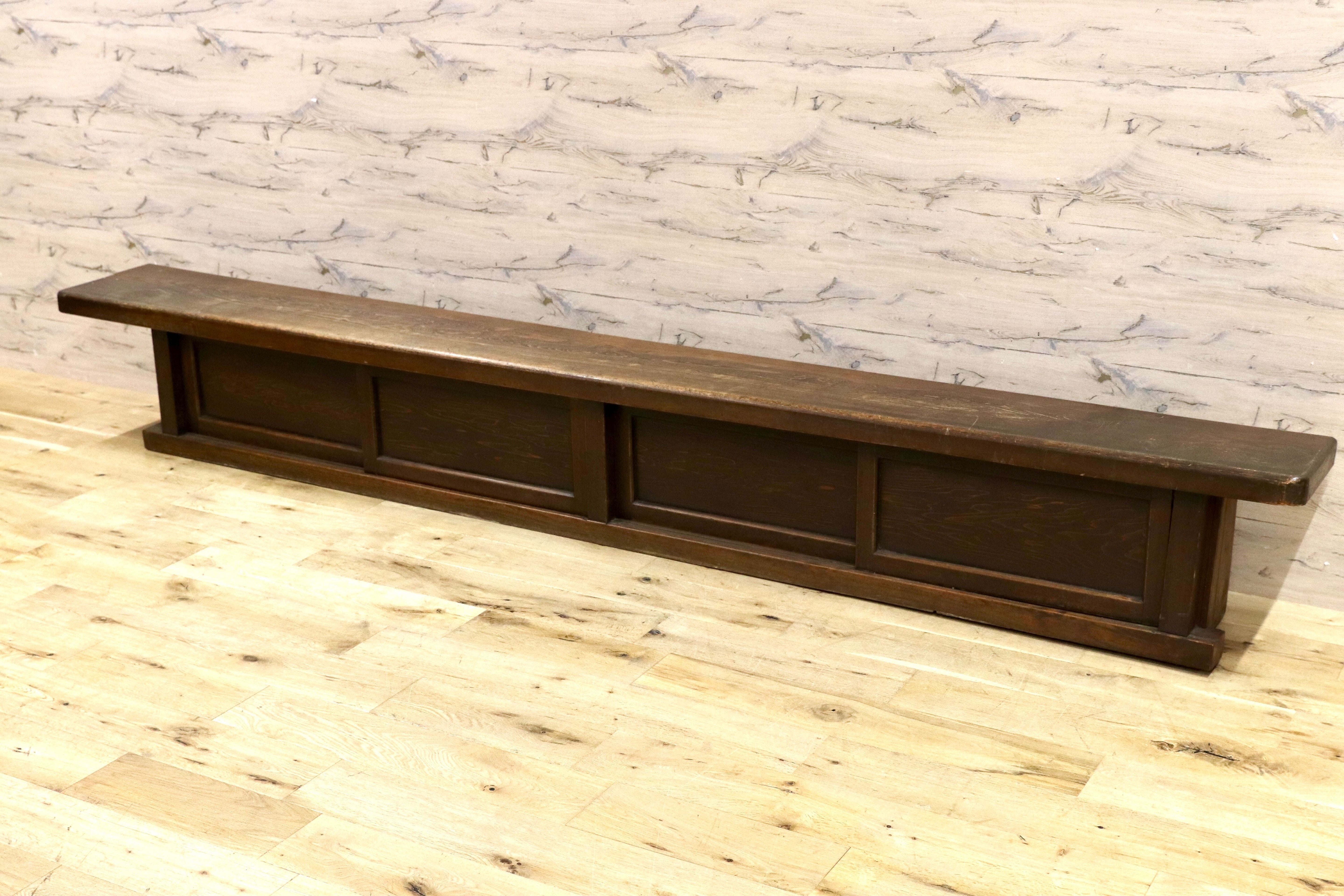 GMHS557○和製ヴィンテージ 置床 サイドボード ローボード 飾り台 和室 座敷 アンティーク 和家具 特大サイズ ※発送不可