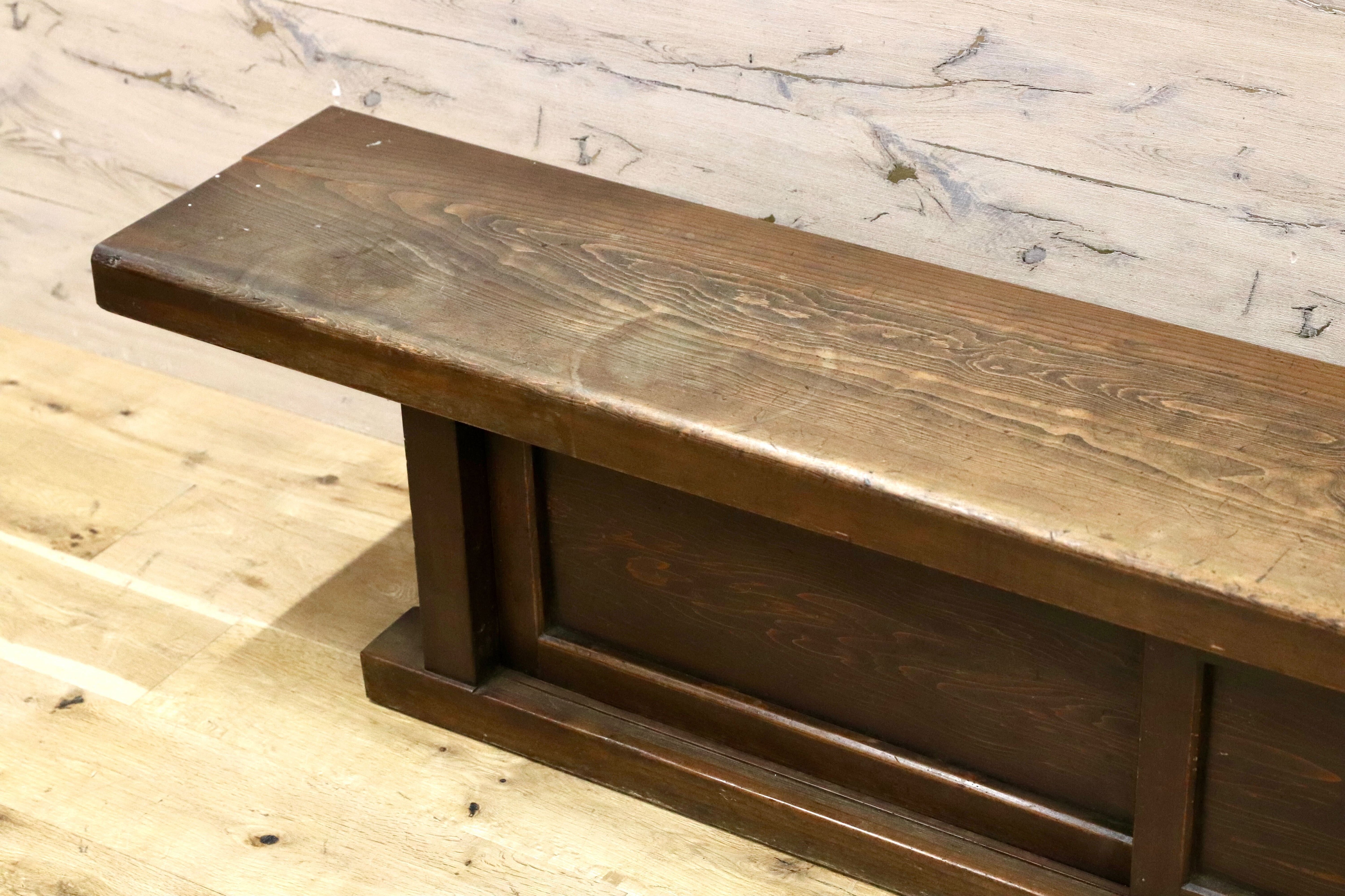 GMHS557○和製ヴィンテージ 置床 サイドボード ローボード 飾り台 和室 座敷 アンティーク 和家具 特大サイズ ※発送不可