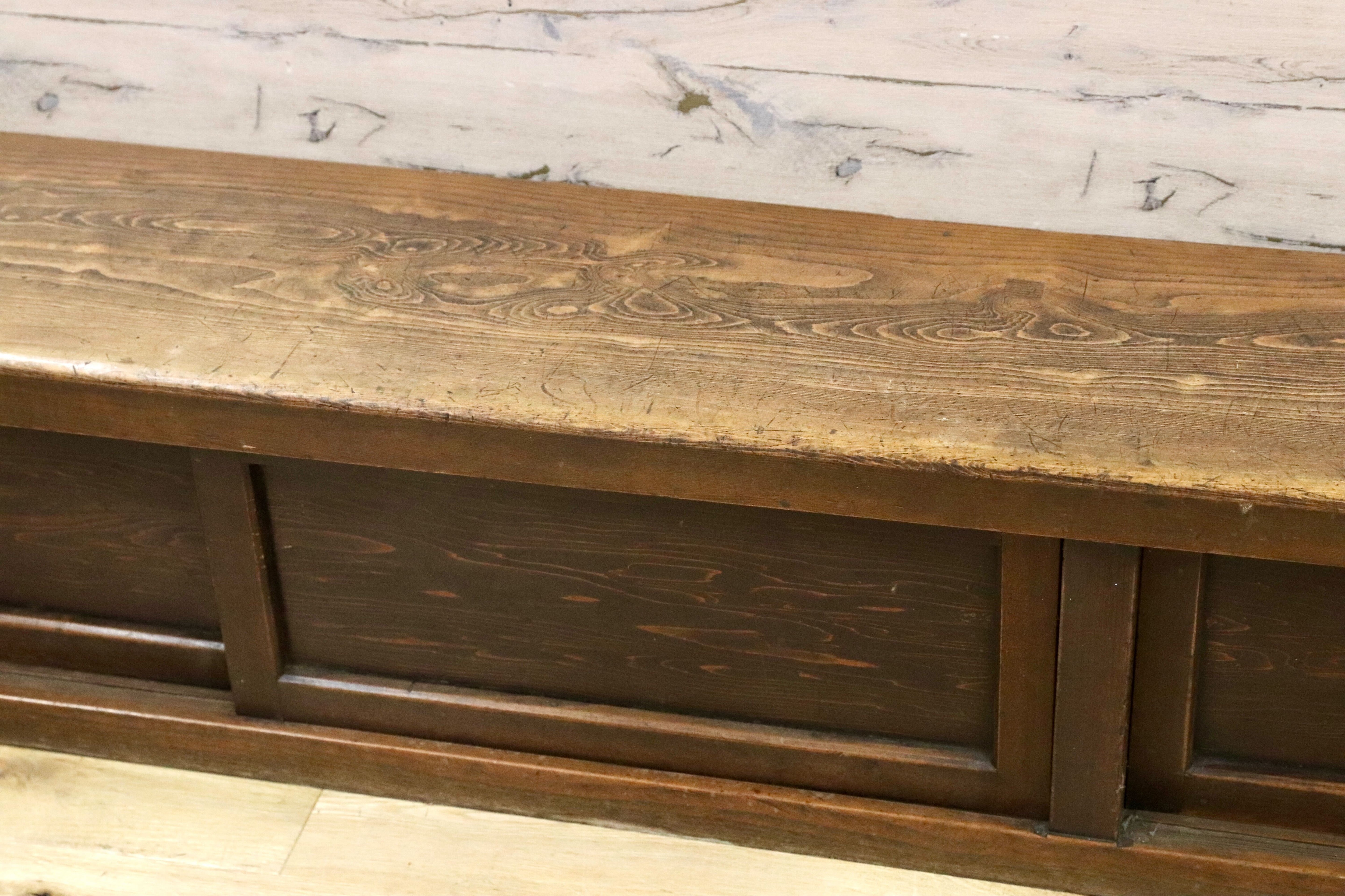 GMHS557○和製ヴィンテージ 置床 サイドボード ローボード 飾り台 和室 座敷 アンティーク 和家具 特大サイズ ※発送不可