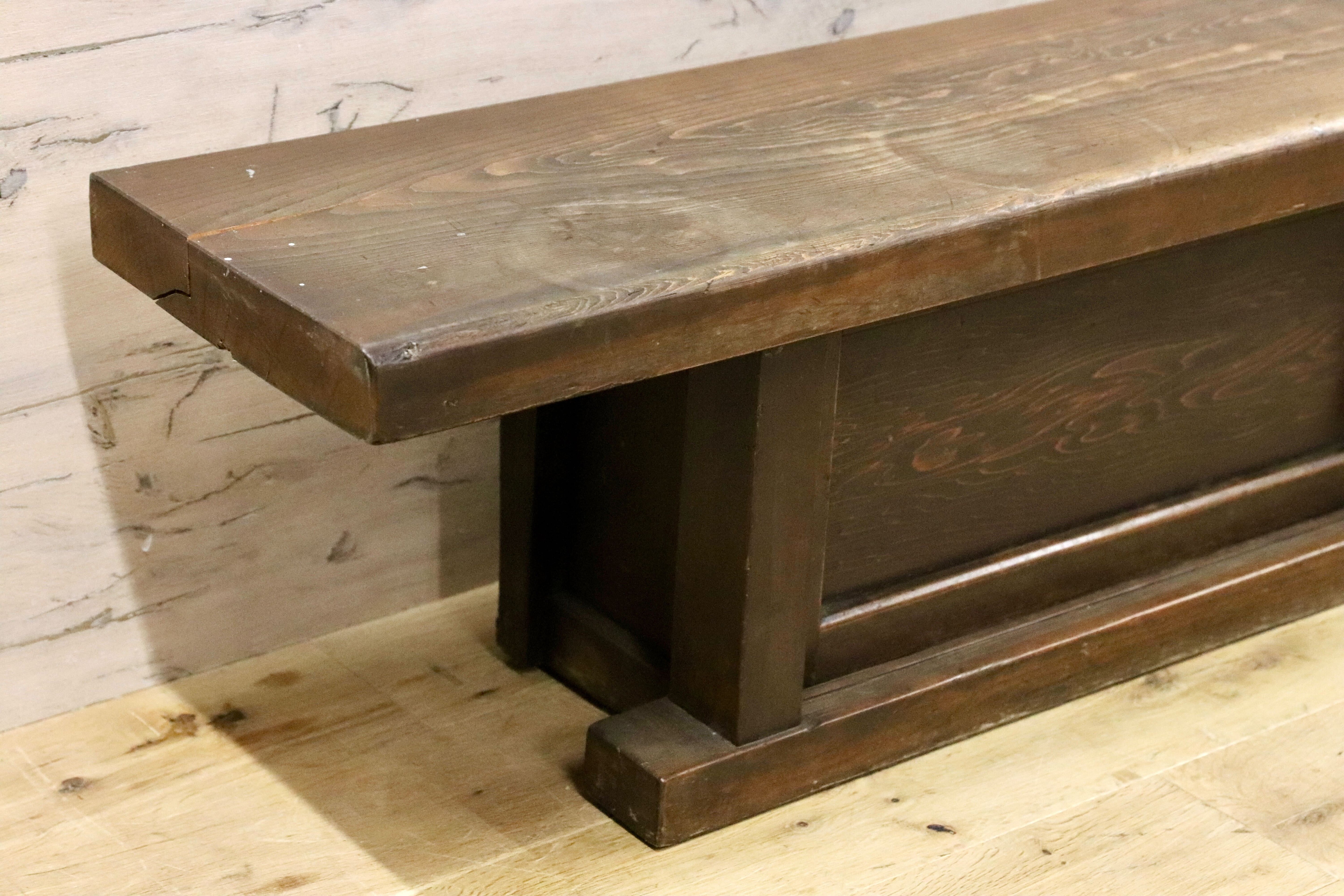 GMHS557○和製ヴィンテージ 置床 サイドボード ローボード 飾り台 和室 座敷 アンティーク 和家具 特大サイズ ※発送不可