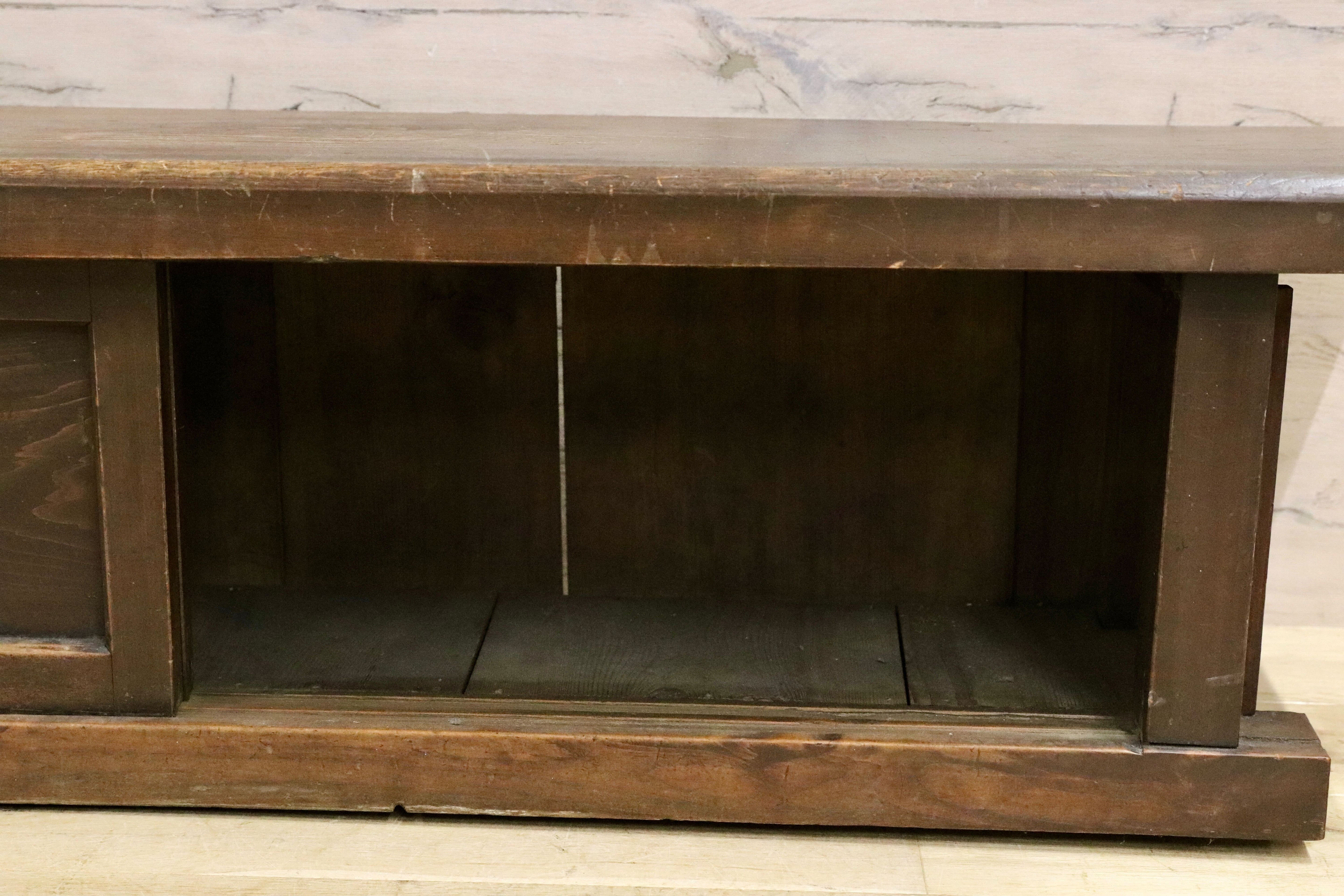 GMHS557○和製ヴィンテージ 置床 サイドボード ローボード 飾り台 和室 座敷 アンティーク 和家具 特大サイズ ※発送不可