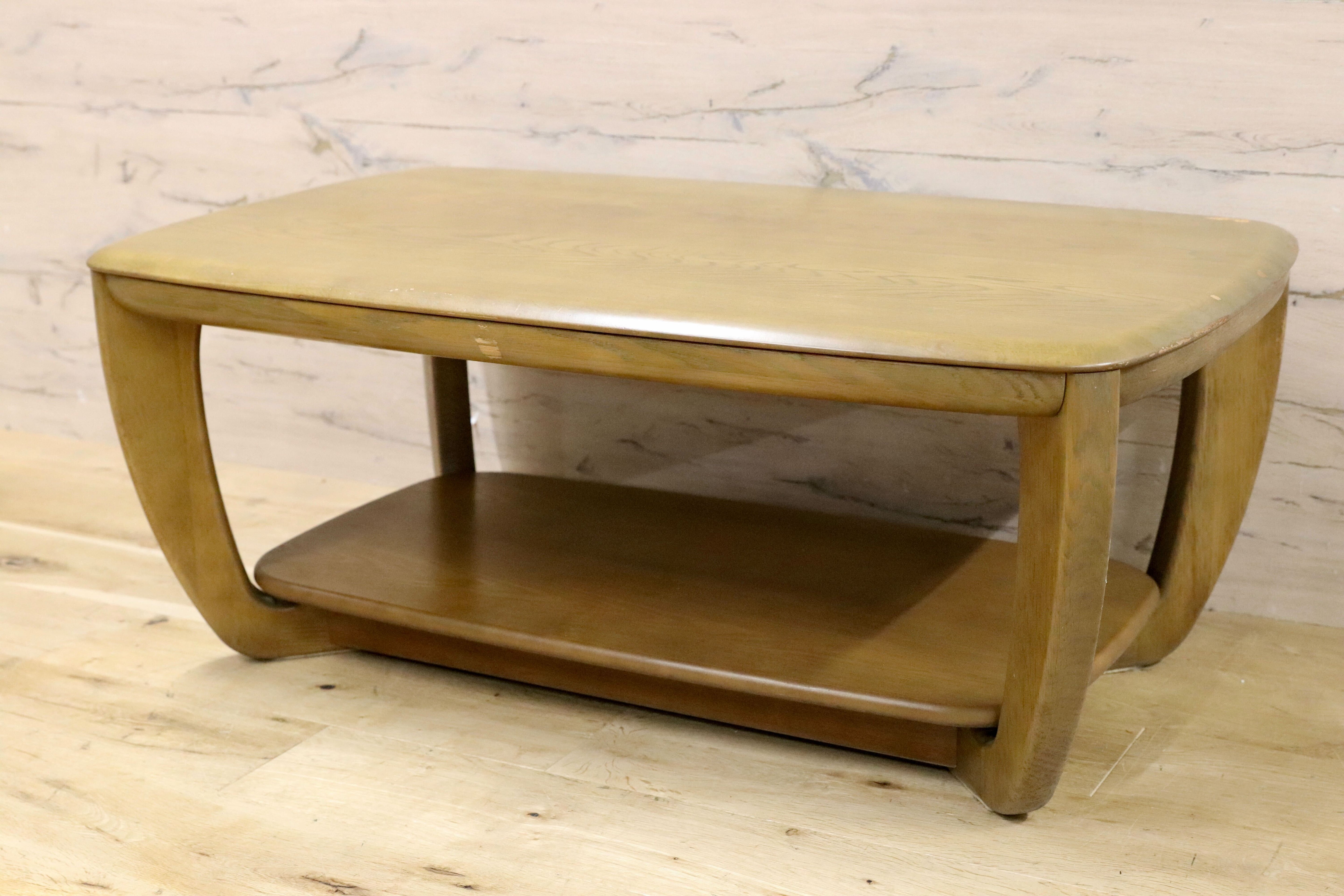 GMGH104○karimoku / カリモク センターテーブル リビングテーブル 楢材 応接 机 オールド クラシック レトロ