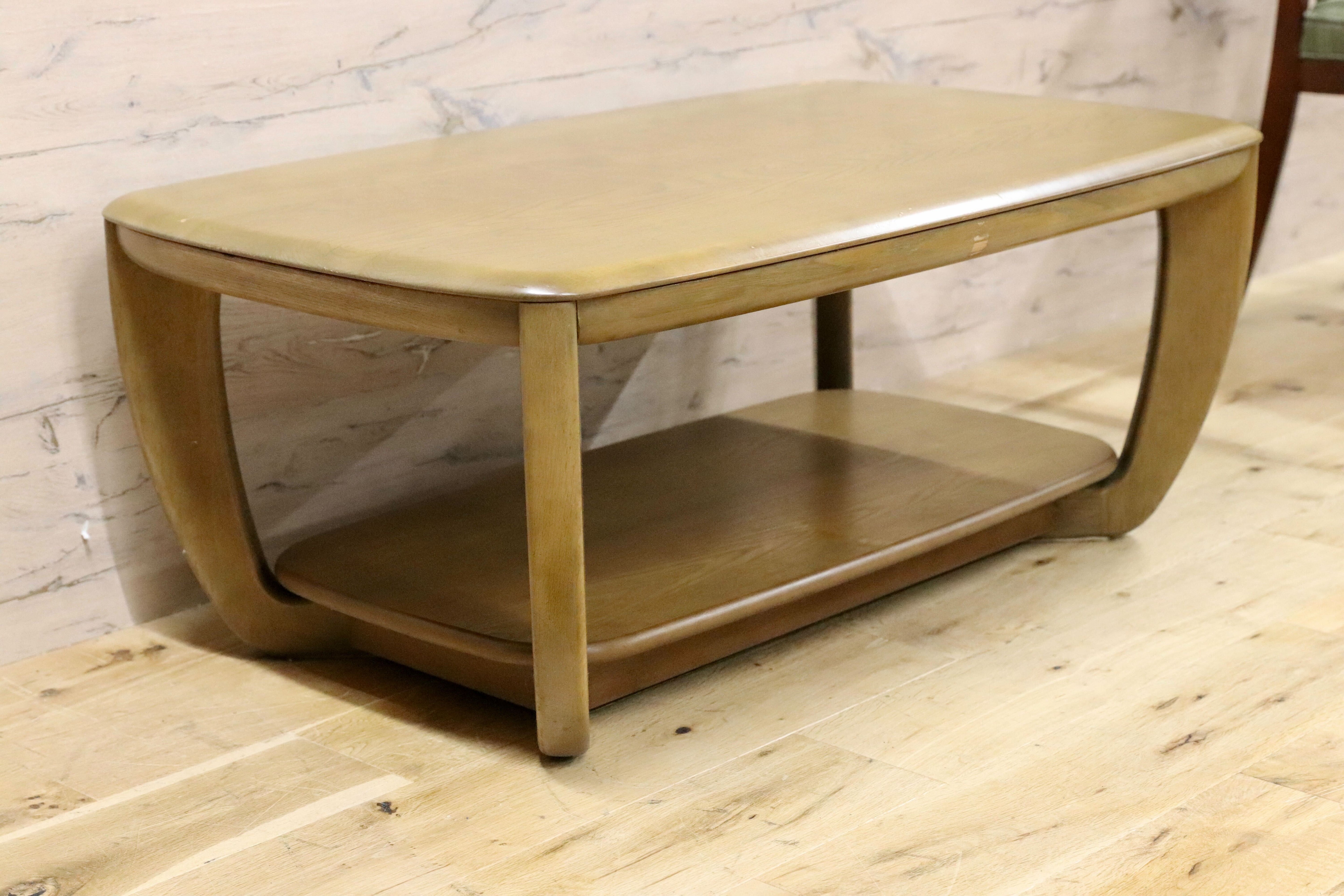 GMGH104○karimoku / カリモク センターテーブル リビングテーブル 楢材 応接 机 オールド クラシック レトロ