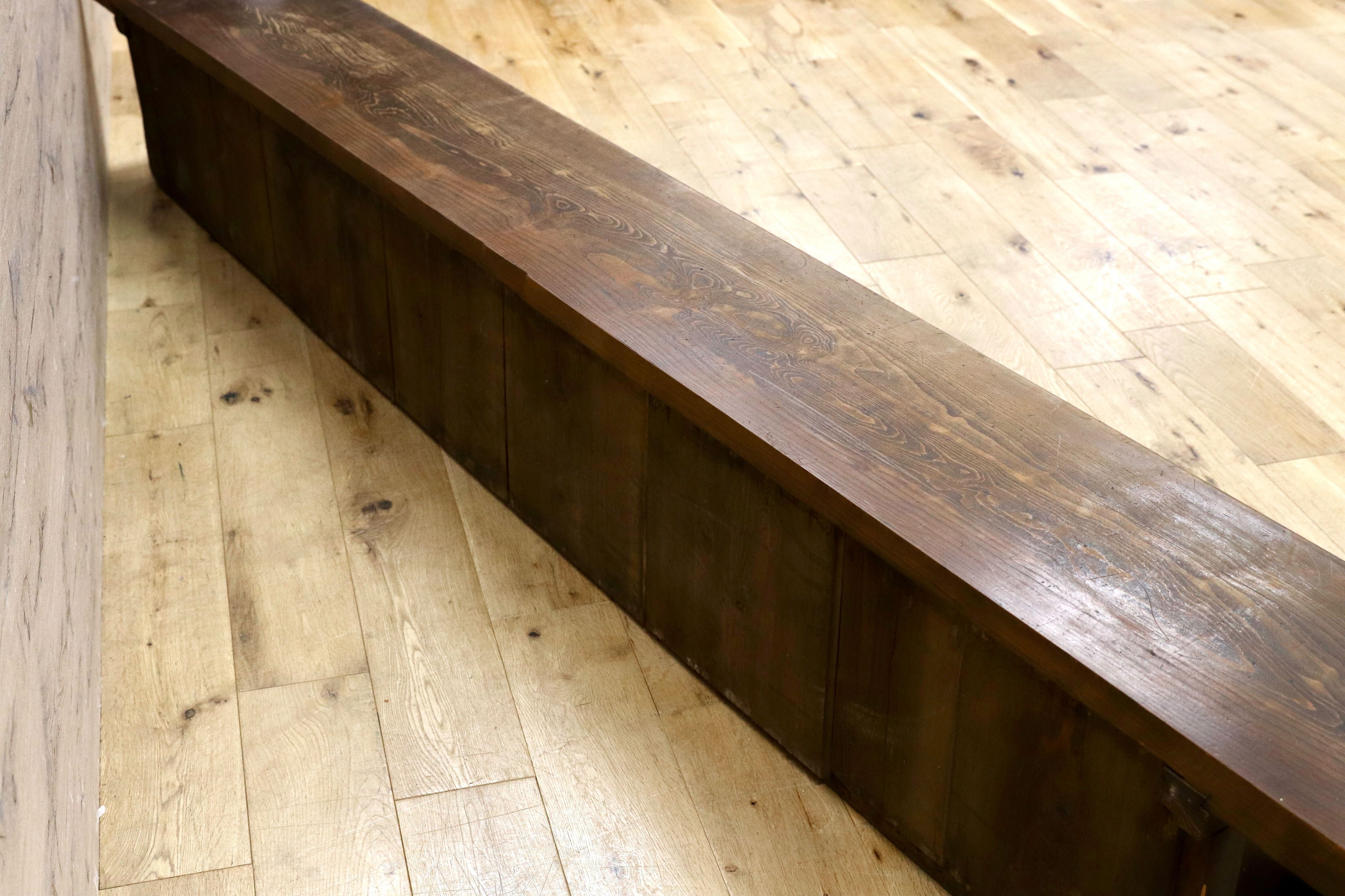 GMHS557○和製ヴィンテージ 置床 サイドボード ローボード 飾り台 和室 座敷 アンティーク 和家具 特大サイズ ※発送不可