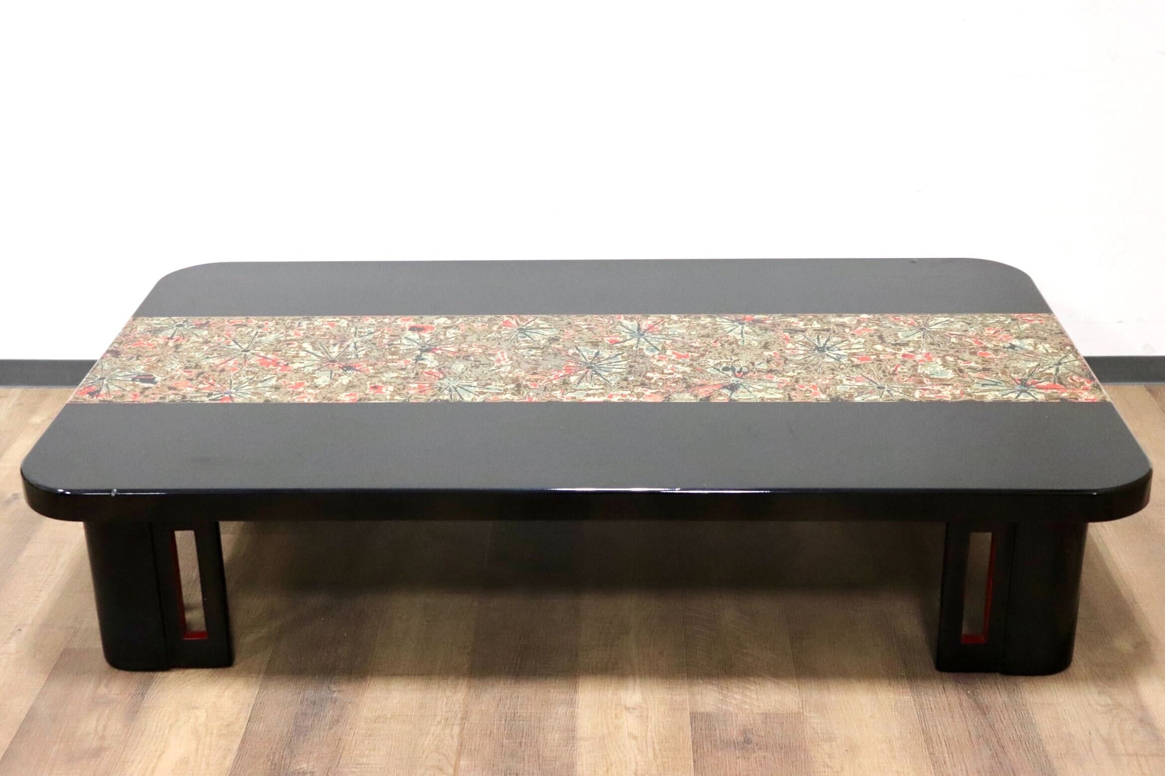 GMGS198○座卓 センターテーブル ローテーブル ちゃぶ台 漆塗り 和モダン 座敷 和室 古民家 応接 昭和レトロ アンティーク 伝統工芸