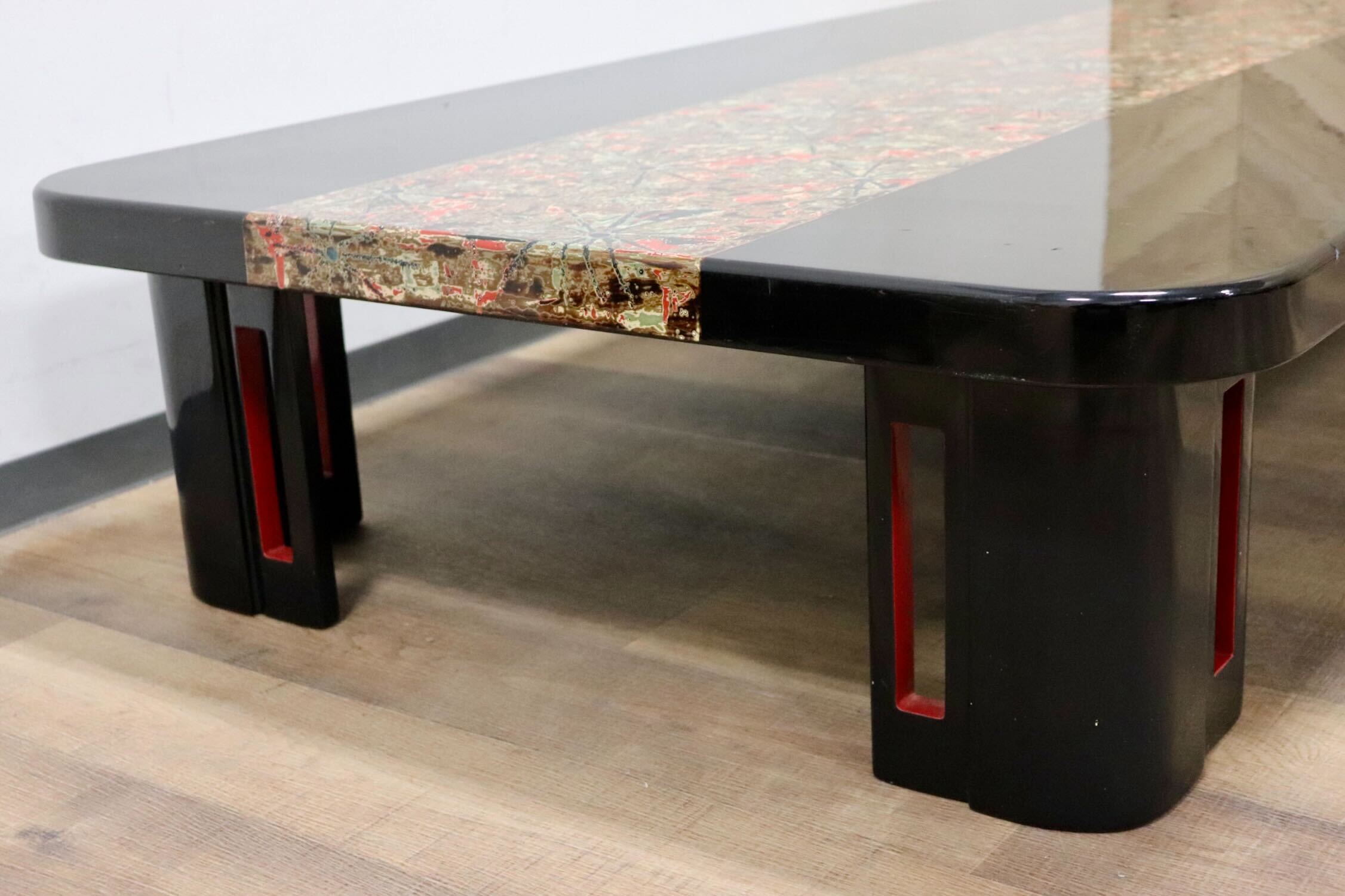 GMGS198○座卓 センターテーブル ローテーブル ちゃぶ台 漆塗り 和モダン 座敷 和室 古民家 応接 昭和レトロ アンティーク 伝統工芸