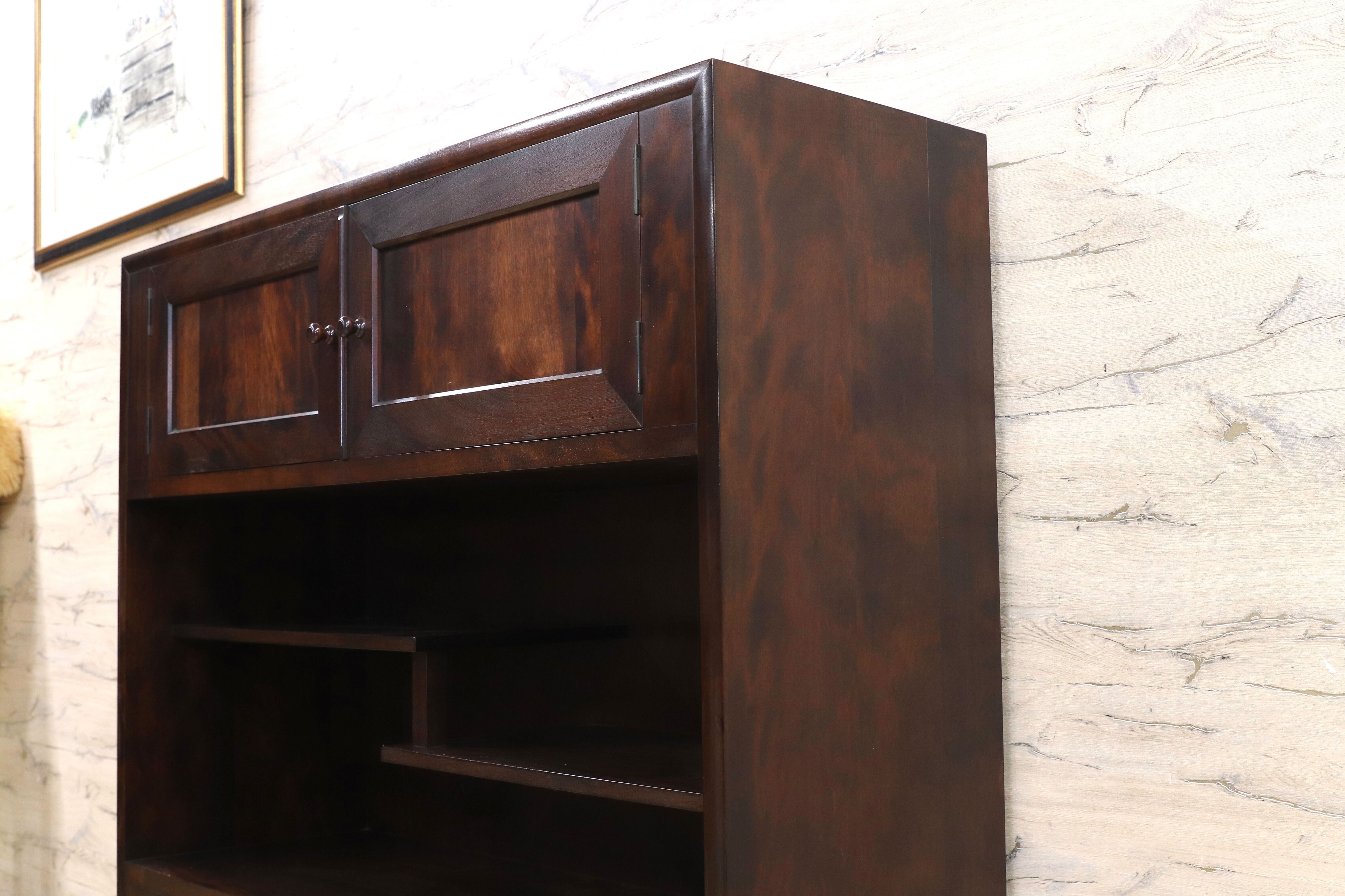 GMHH239○九州民芸家具 ミズメザクラ 茶棚 茶箪笥 飾り棚 サイドボード リビングボード 最高級 和家具 和モダン 高山デザイン検)松本民芸