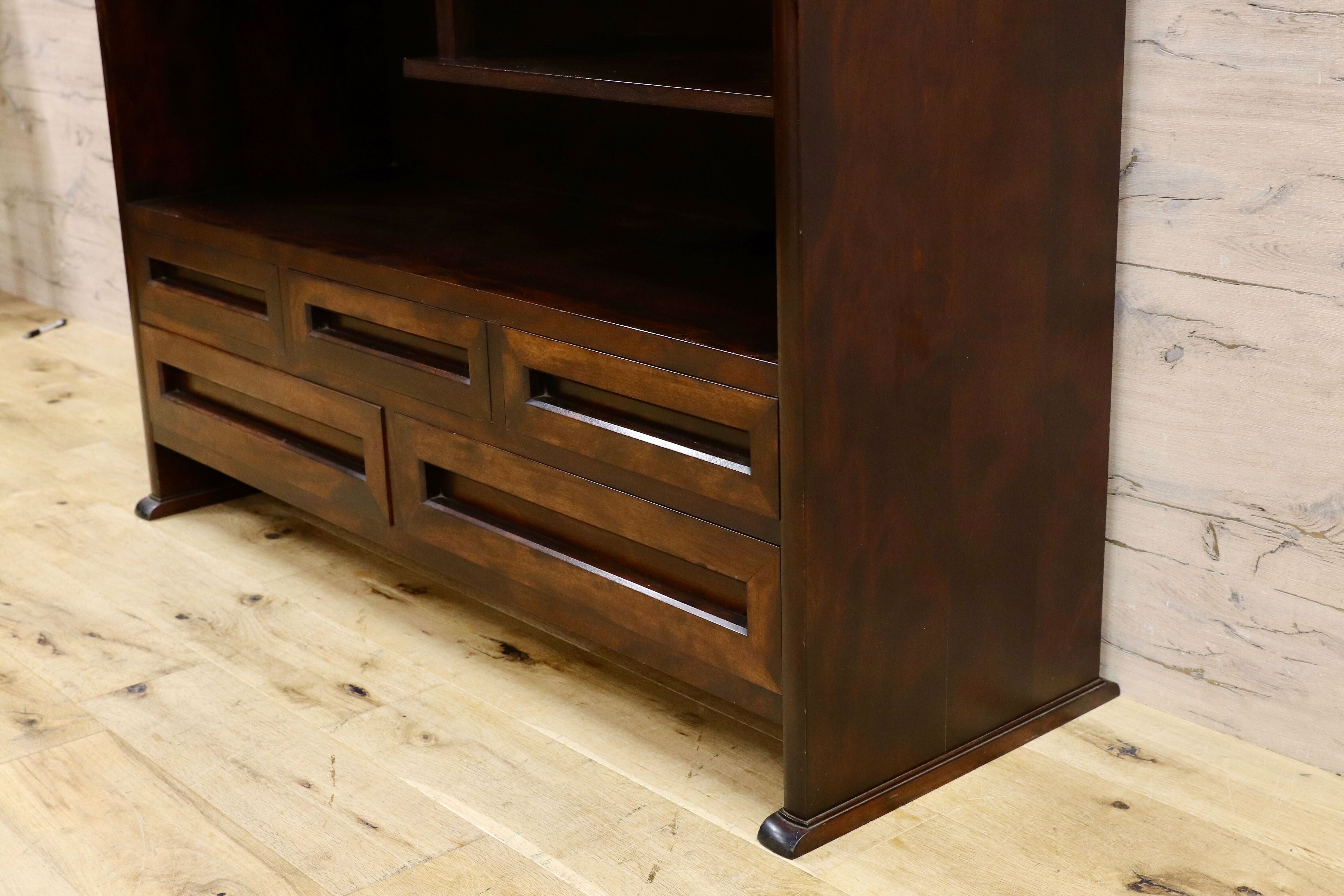 GMHH239○九州民芸家具 ミズメザクラ 茶棚 茶箪笥 飾り棚 サイドボード リビングボード 最高級 和家具 和モダン 高山デザイン検)松本民芸