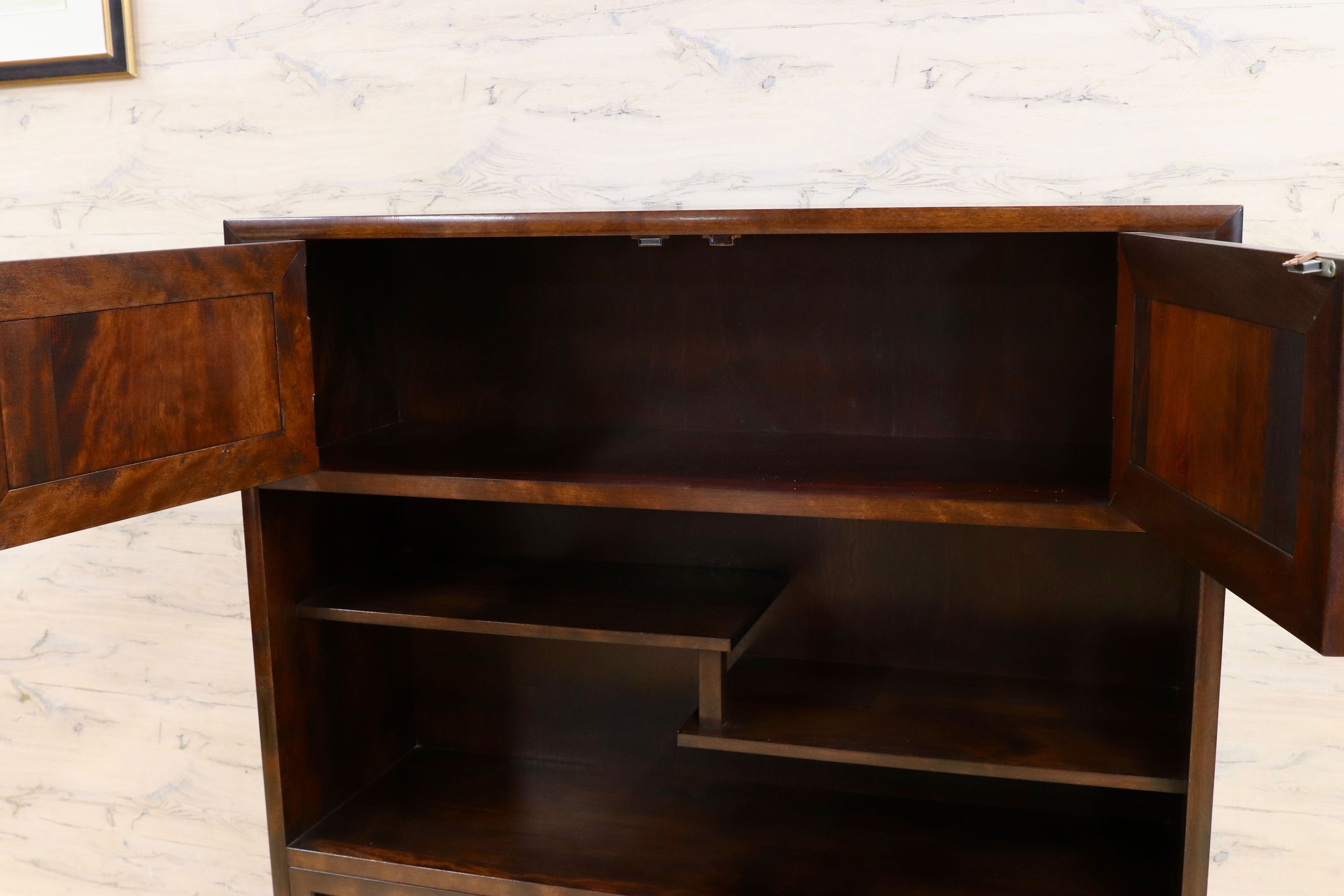 GMHH239○九州民芸家具 ミズメザクラ 茶棚 茶箪笥 飾り棚 サイドボード リビングボード 最高級 和家具 和モダン 高山デザイン検)松本民芸