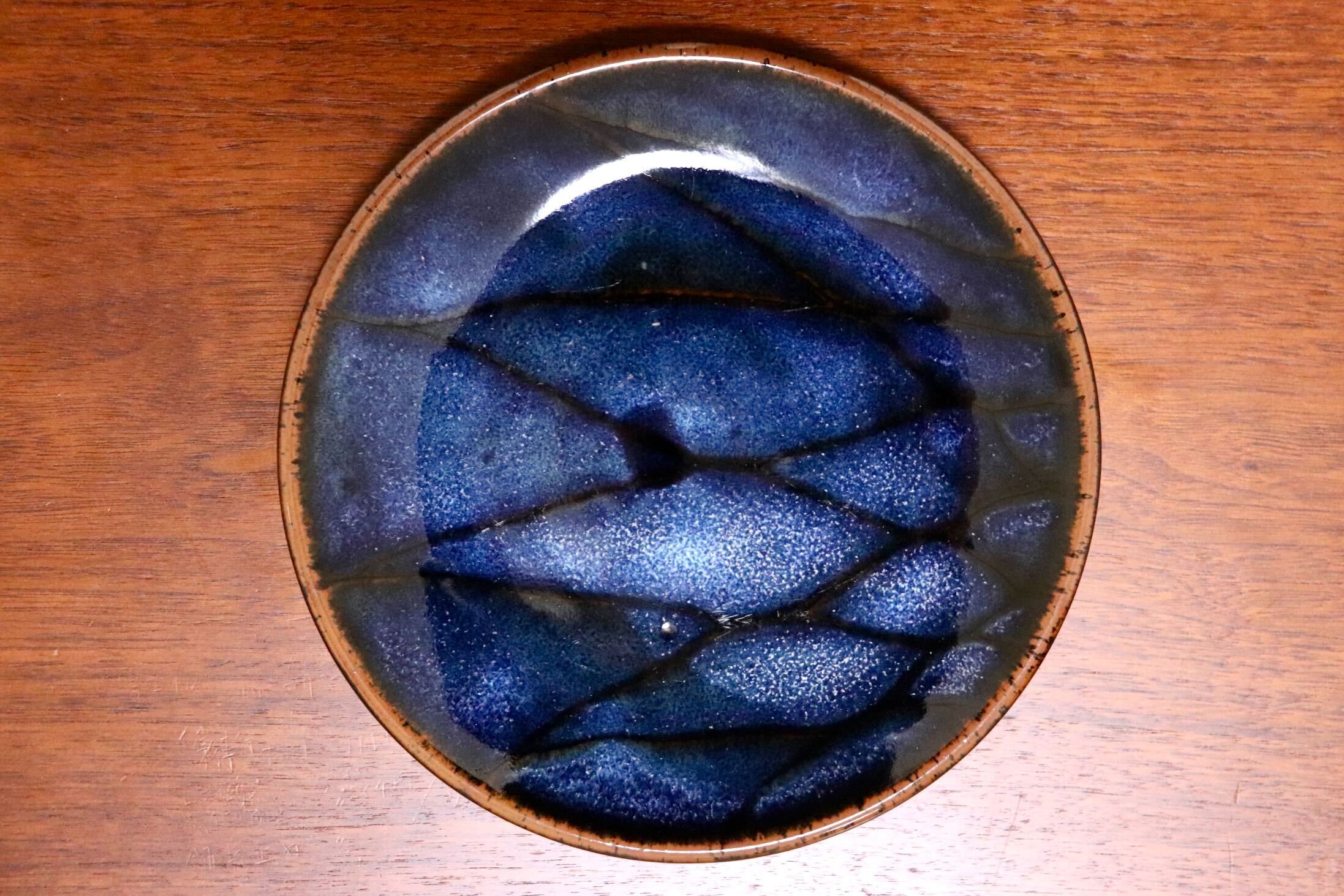 GMIO328A○陶勝窯 丹波焼 網目皿6寸 市野勝 市野勝磯 陶器 工芸品 丹波篠山 未使用