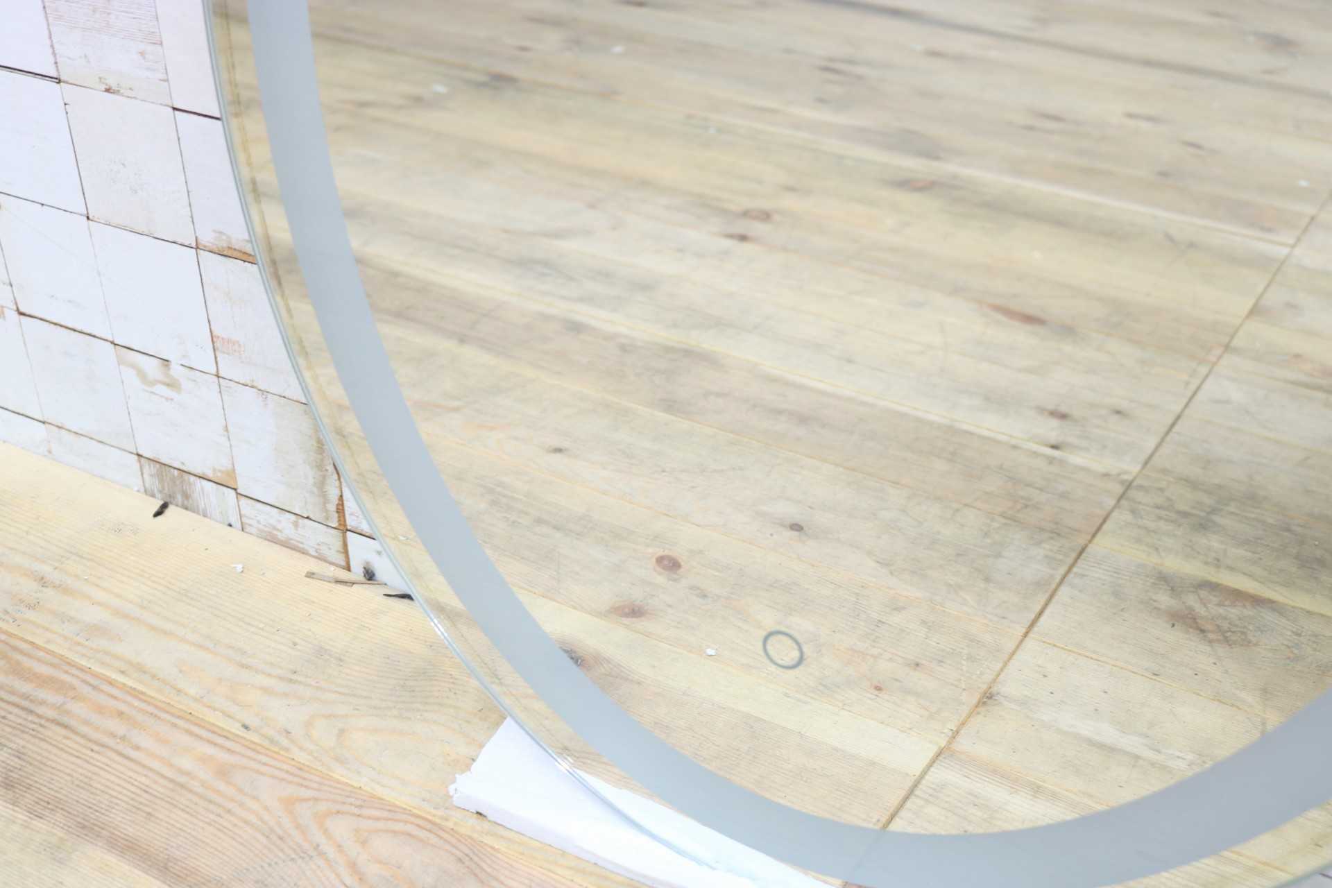 GMIK747I◯ウォールミラー 壁掛け鏡 壁掛けミラー 立て掛けミラー オーバルミラー 楕円形 照明付き フレームレス 店舗什器 モダン 未使用