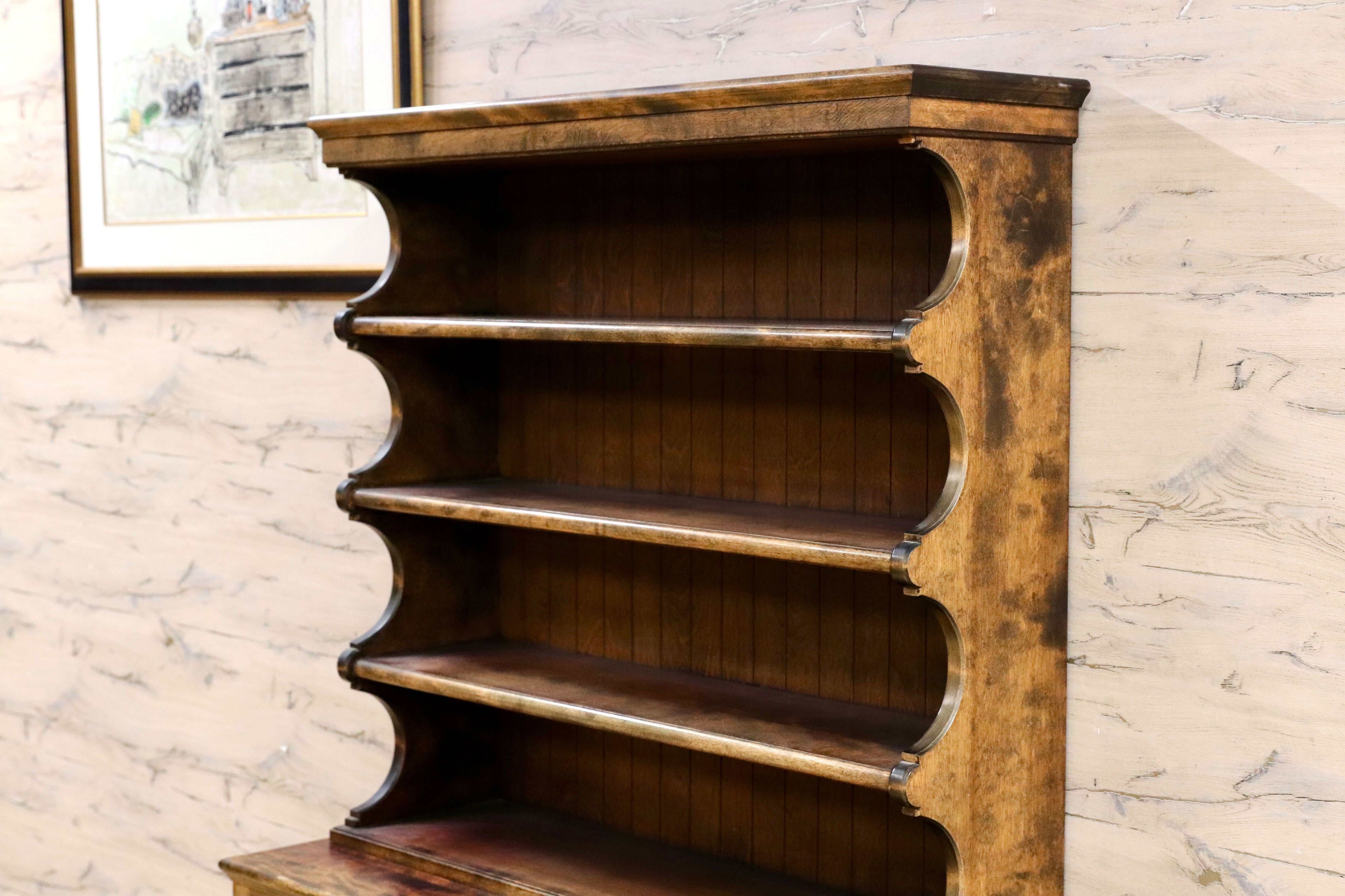 GMHK818○九州民芸家具 カップボード キャビネット シェルフ ミズメザクラ無垢材 和家具 レトロ 希少 ヴィンテージ 検)松本民芸家具